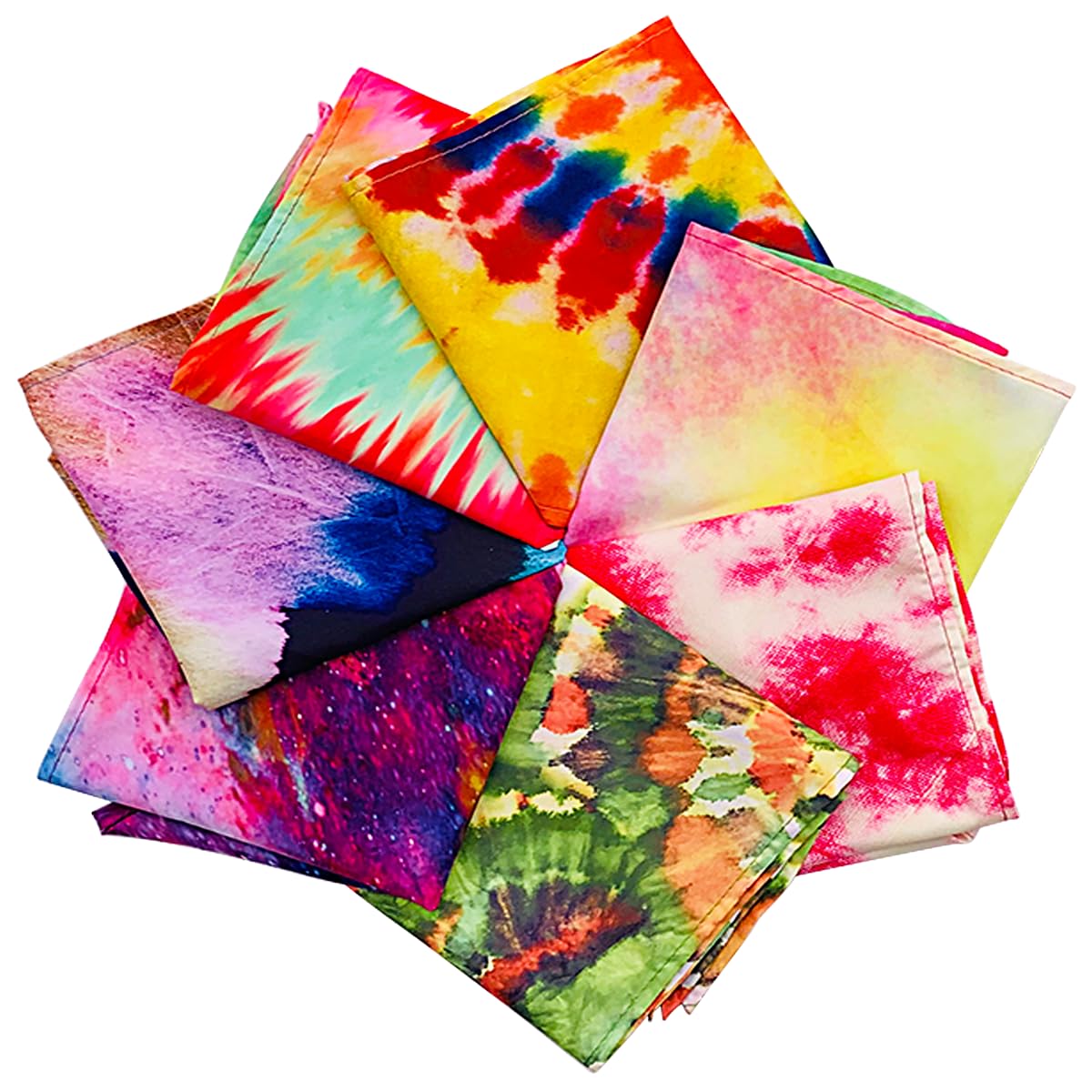 Jpgdn 100Pcs Dog Bandanas Tie Dye Bulk For Small Medium Breed Dog Big Kerchief Washable Triangle Bibs Head Scarves Scarfs For Bo
