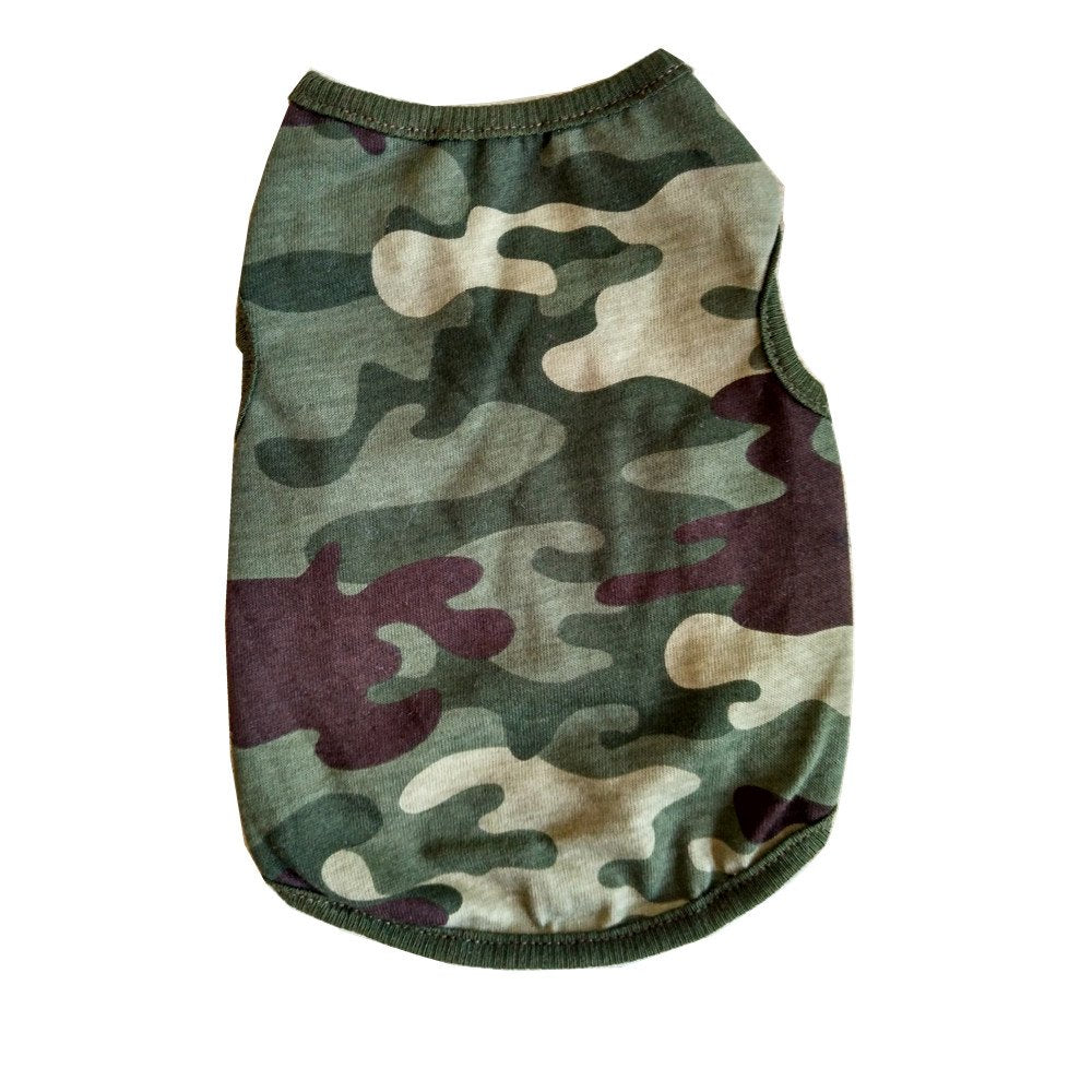 Dog Shirts Pet Shirts Dog T-Shirt Puppy Dog T Shirt Dog Vest Puppy Vest Pet Clothing Puppies Clothes For Small Dogs Doggie Tee Summer Apparel Female Dog Shirt Beach Wear¡ (X-Small, Green Camo)