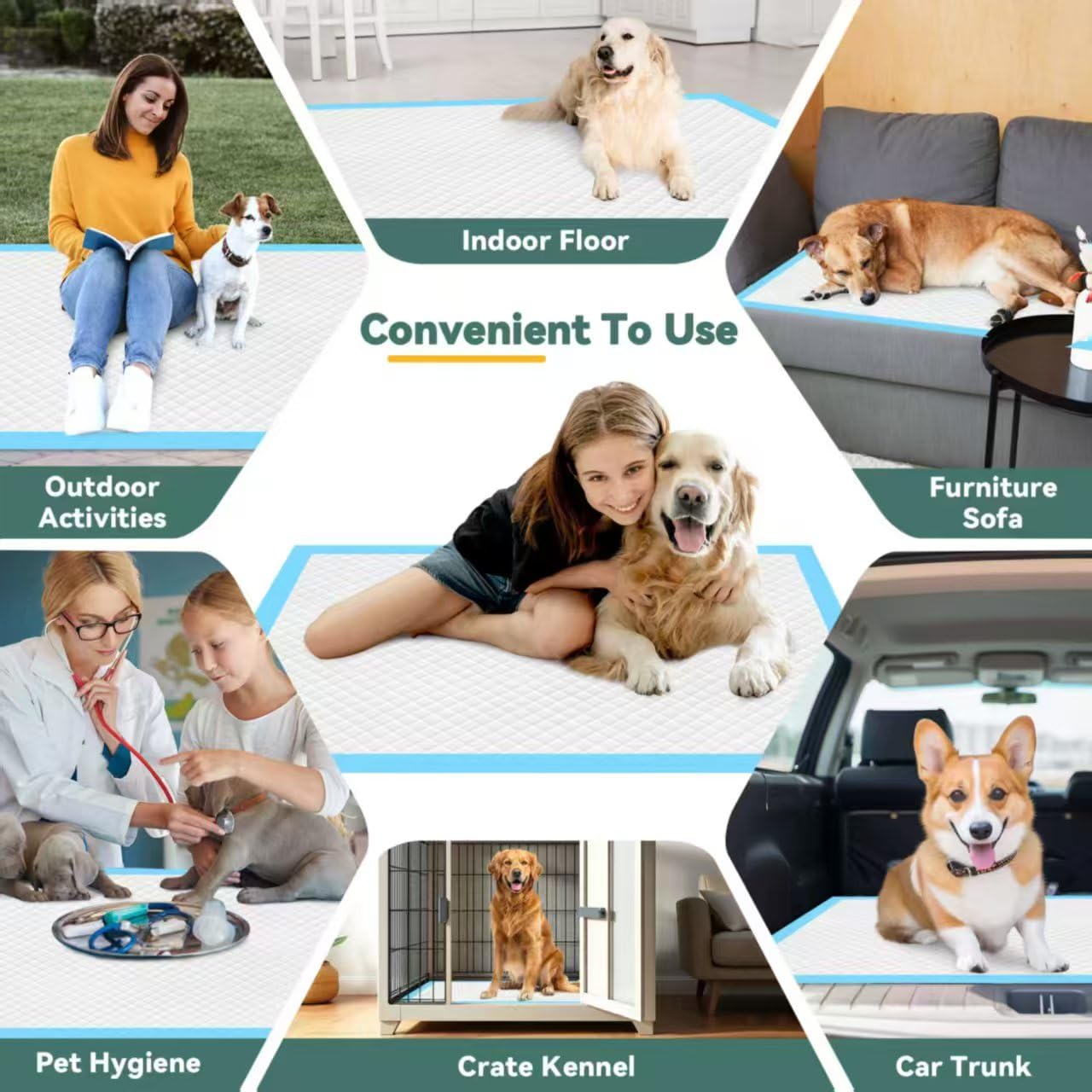 Extra Large Puppy Pads 28 x 34-30 Count, Super Absorbent Dog Pee Pads Quick Drying Leak-Proof X-Large Dog Training Pads Disposab