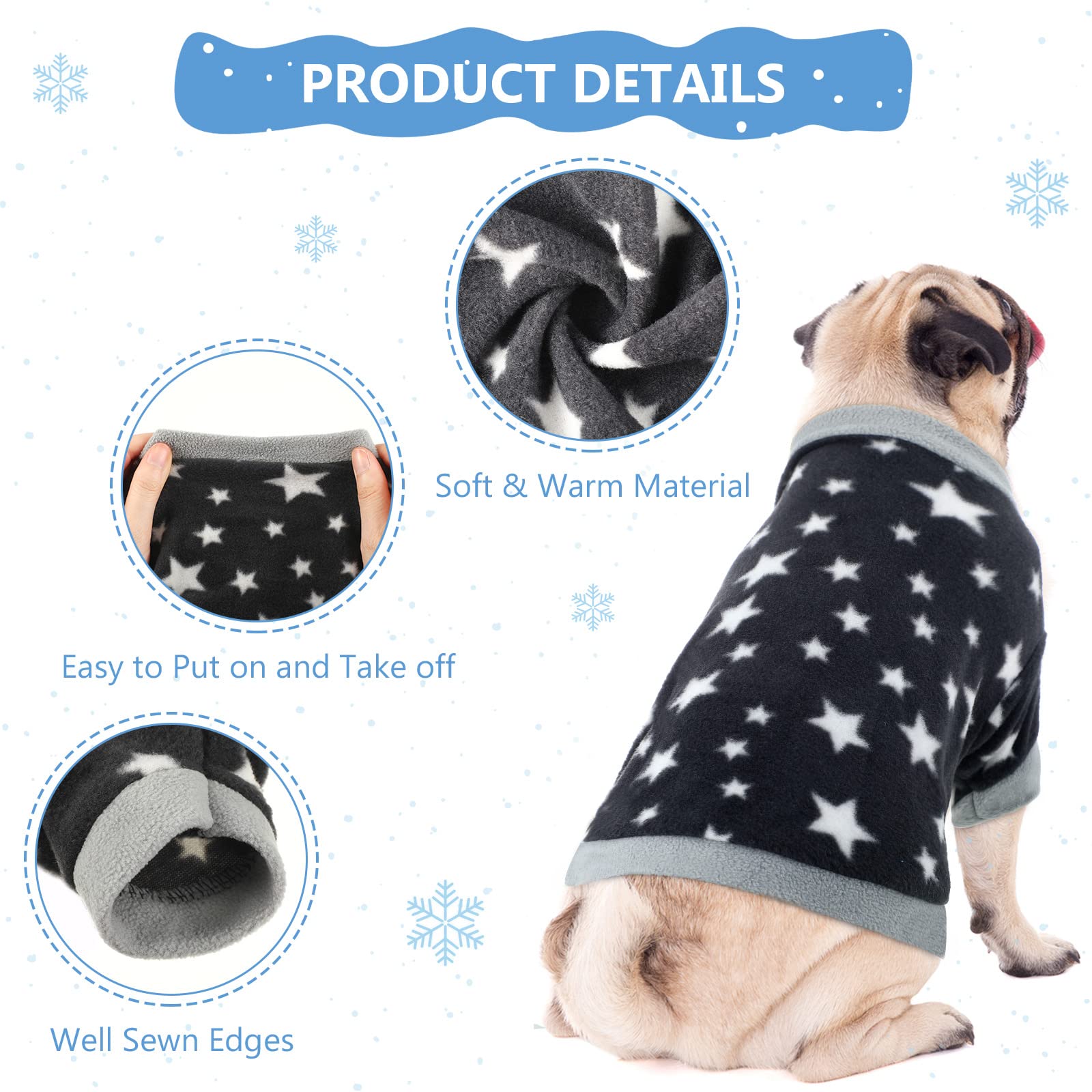 Weewooday 8 Pieces Dog Sweaters Winter Chihuahua Clothes Outfits Puppy Sweater Dog Warm Shirt Puppy Clothes For Colorful Thicken