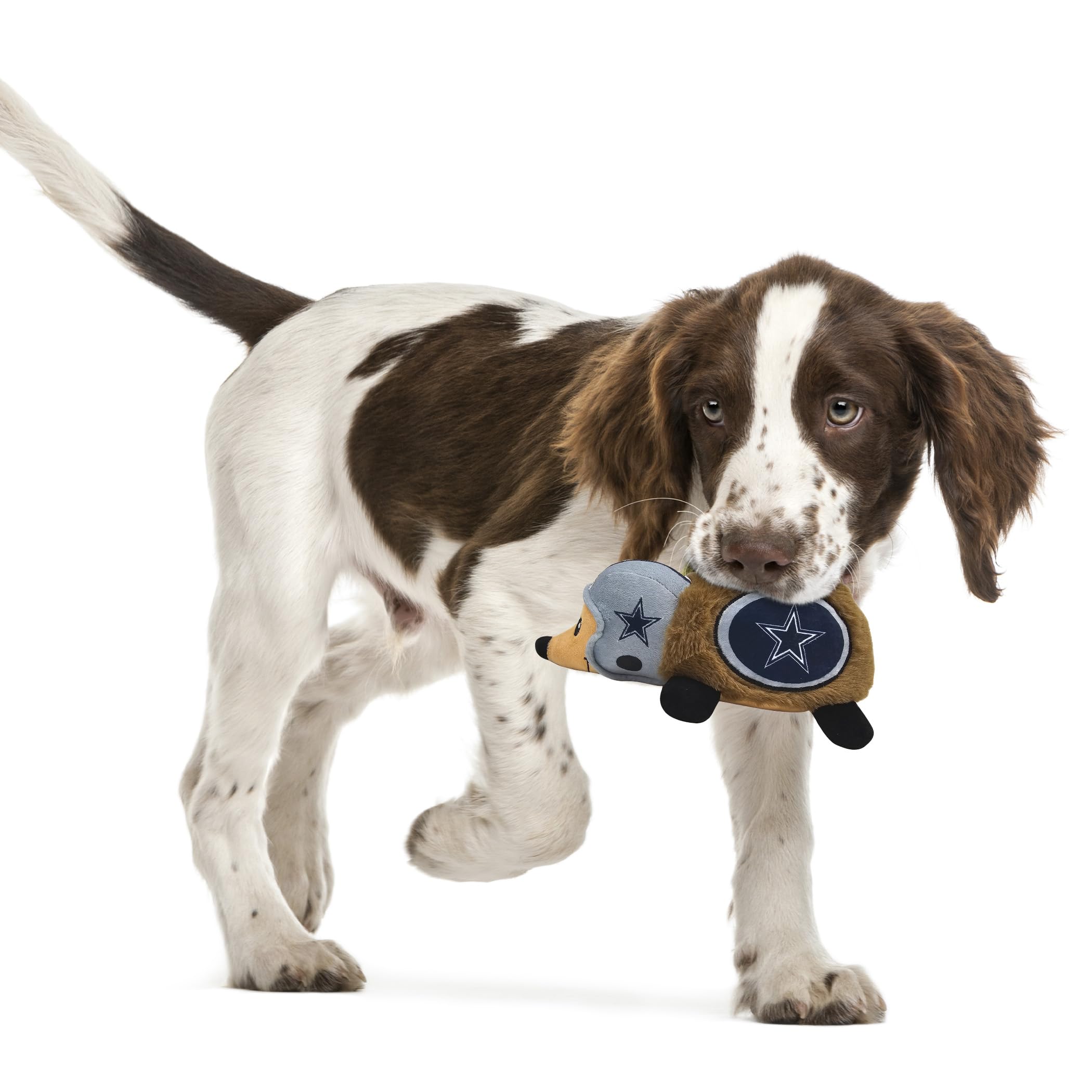 Nfl Dallas Cowboys Plush Hedgehog Toy For Dogs & Cats, Cool Soft Pet Toy For Fun And Interactive Play, Dog Chew Toy With Squeake