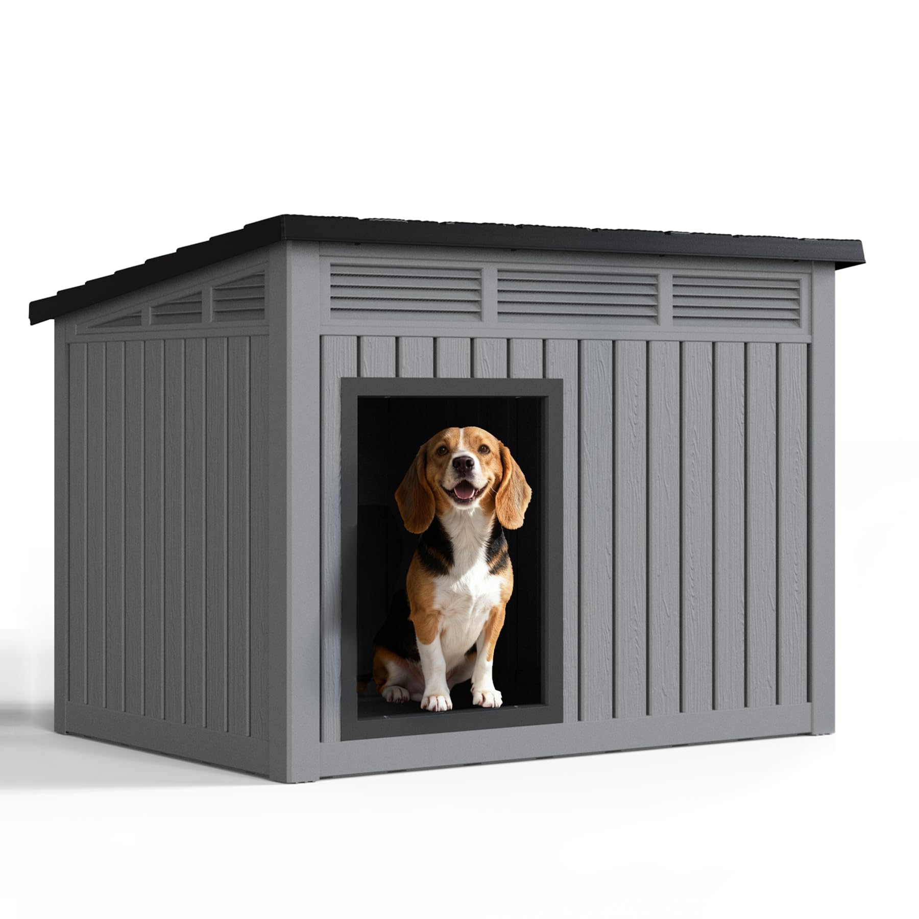 Jatindear Dog House Indoor Outdoor, Waterproof Dog House for Small to Medium Dogs,Easy to Assemble and Clean, Doghouse with Air 
