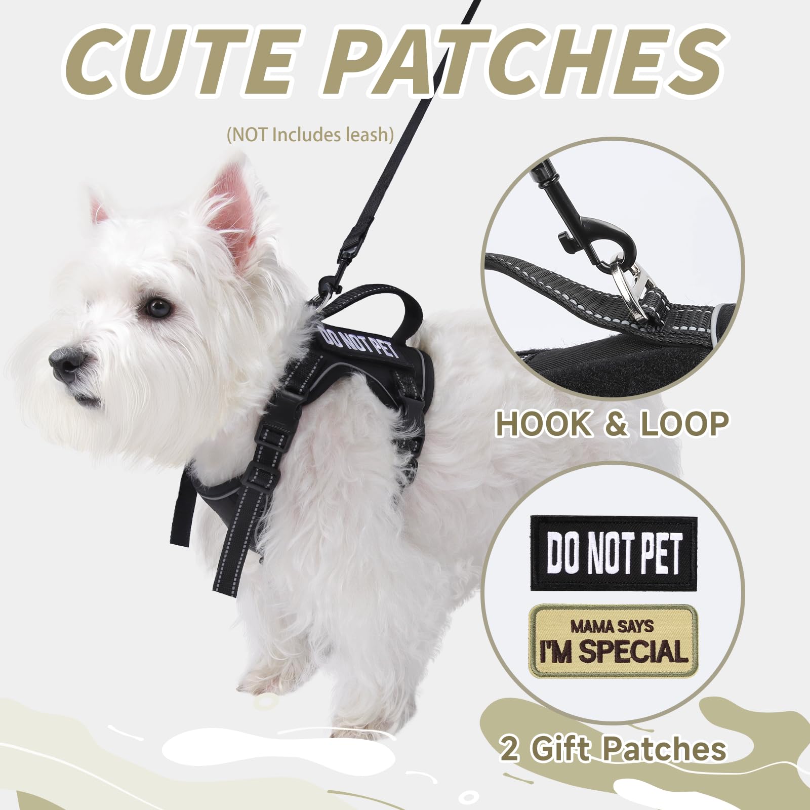 Tactical Dog Harness Tactical Puppy Vest With Rubber Handle K9 Military Adjustable Pet Vest Harness For Outdoor Training Xs Dog