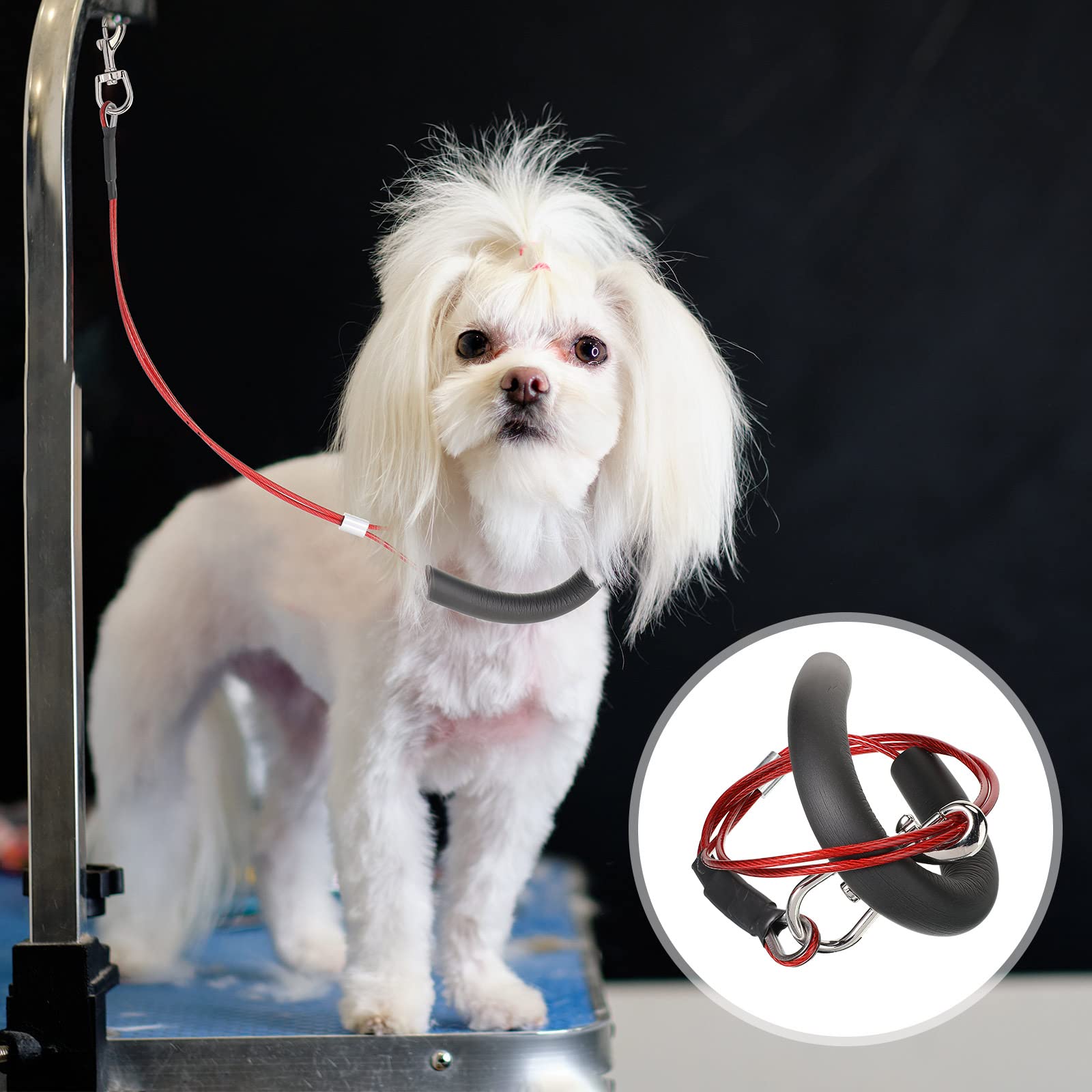 8 Pcs Dog Grooming Loop Noose, Dog Grooming Restraint Loop Grooming Loops For Dogs Groomers Long Noose For Grooming Pet Grooming Table Dog Bath Tub Pet Bathtub Medium Large Small Dog Bathing Station