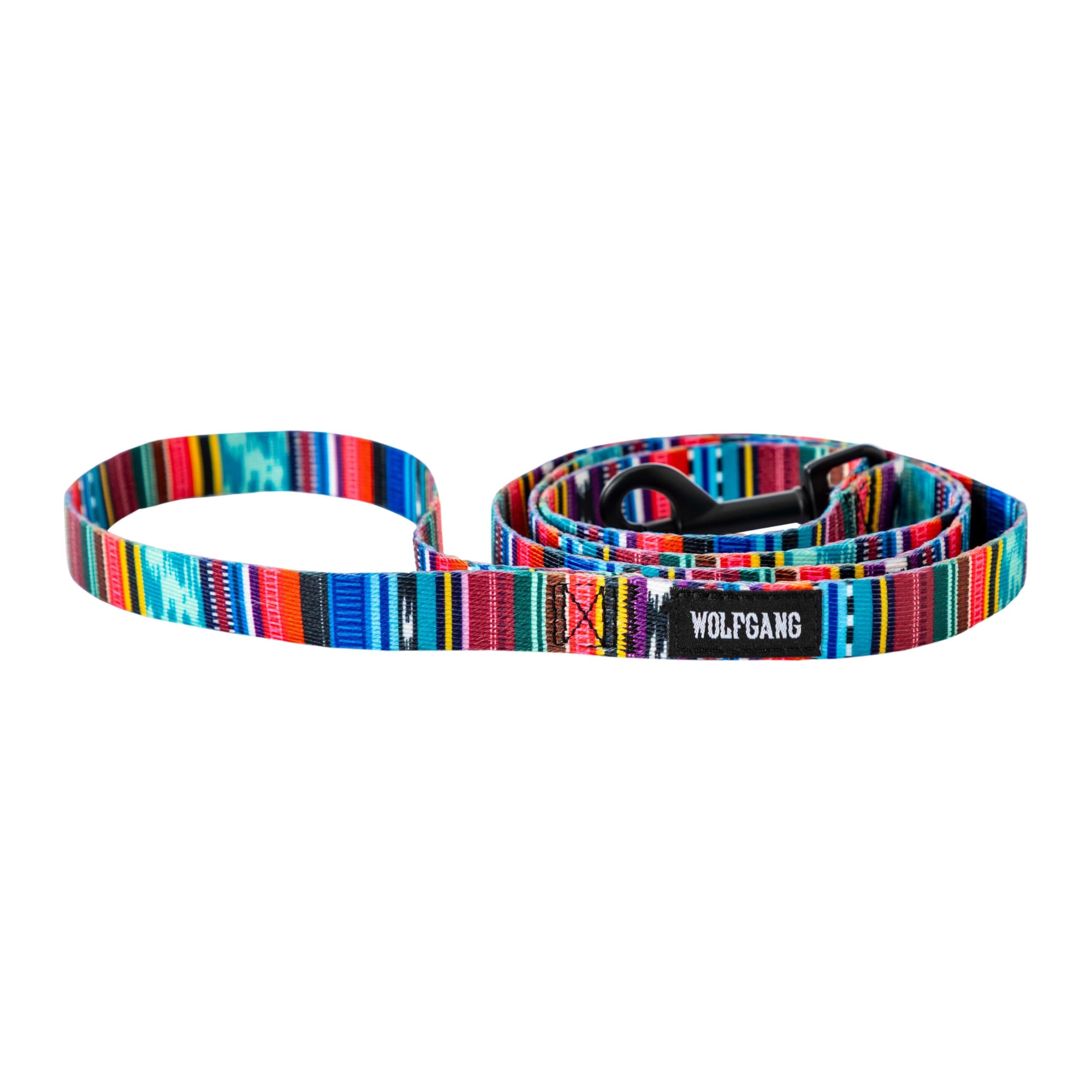 Wolfgang Heavy Duty Dog Leash, Pull-Tested To Over 800 Lbs For Walking & Training, Quetzal Print, Small