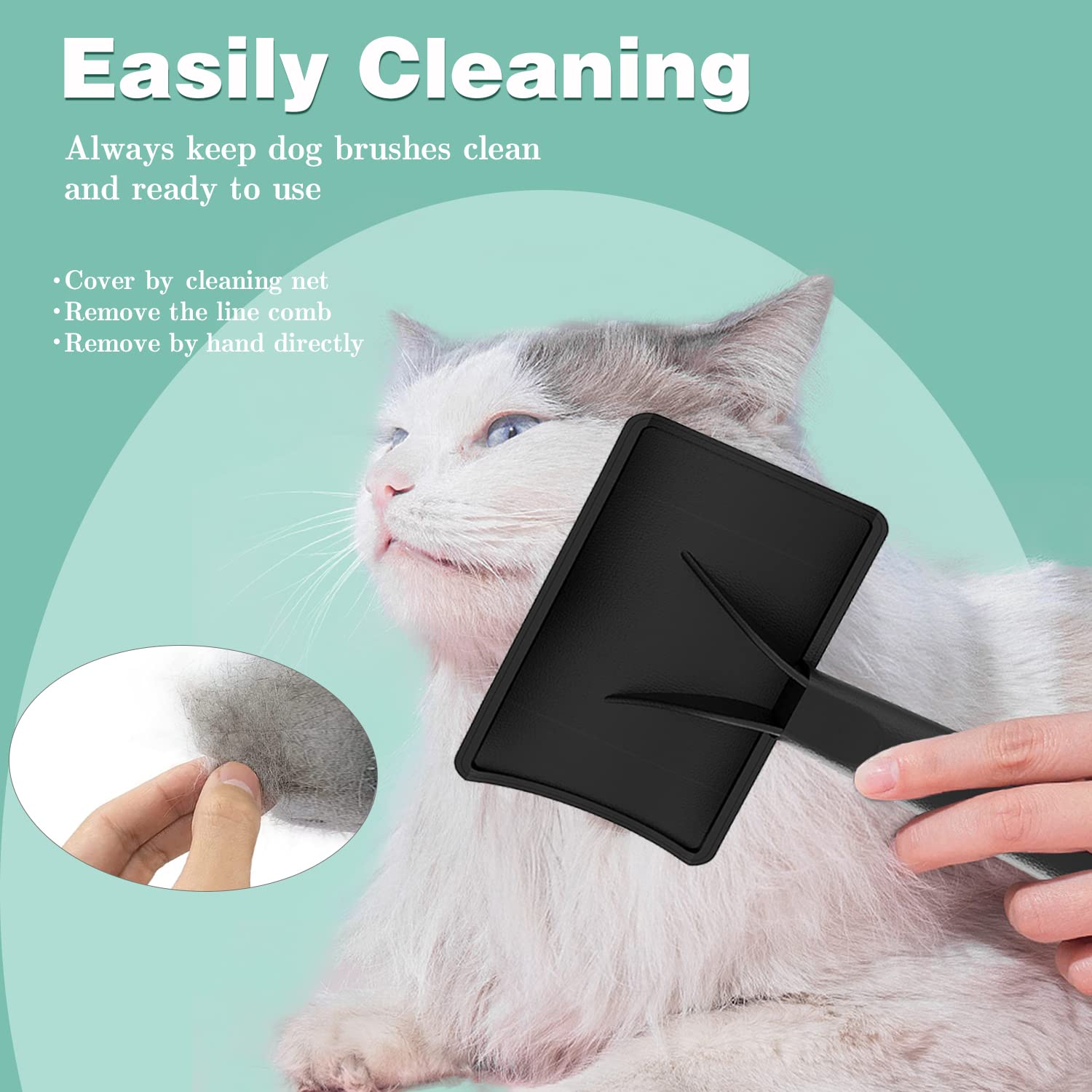 Large Firm Slicker Brush For Dogs Goldendoodles - Extra Long Pin Slicker Brush For Large Dog Pet Grooming Wire Brush And Deshedding - Removes Long And Loose Hair - Undercoat - 25Mm(1')(Black)