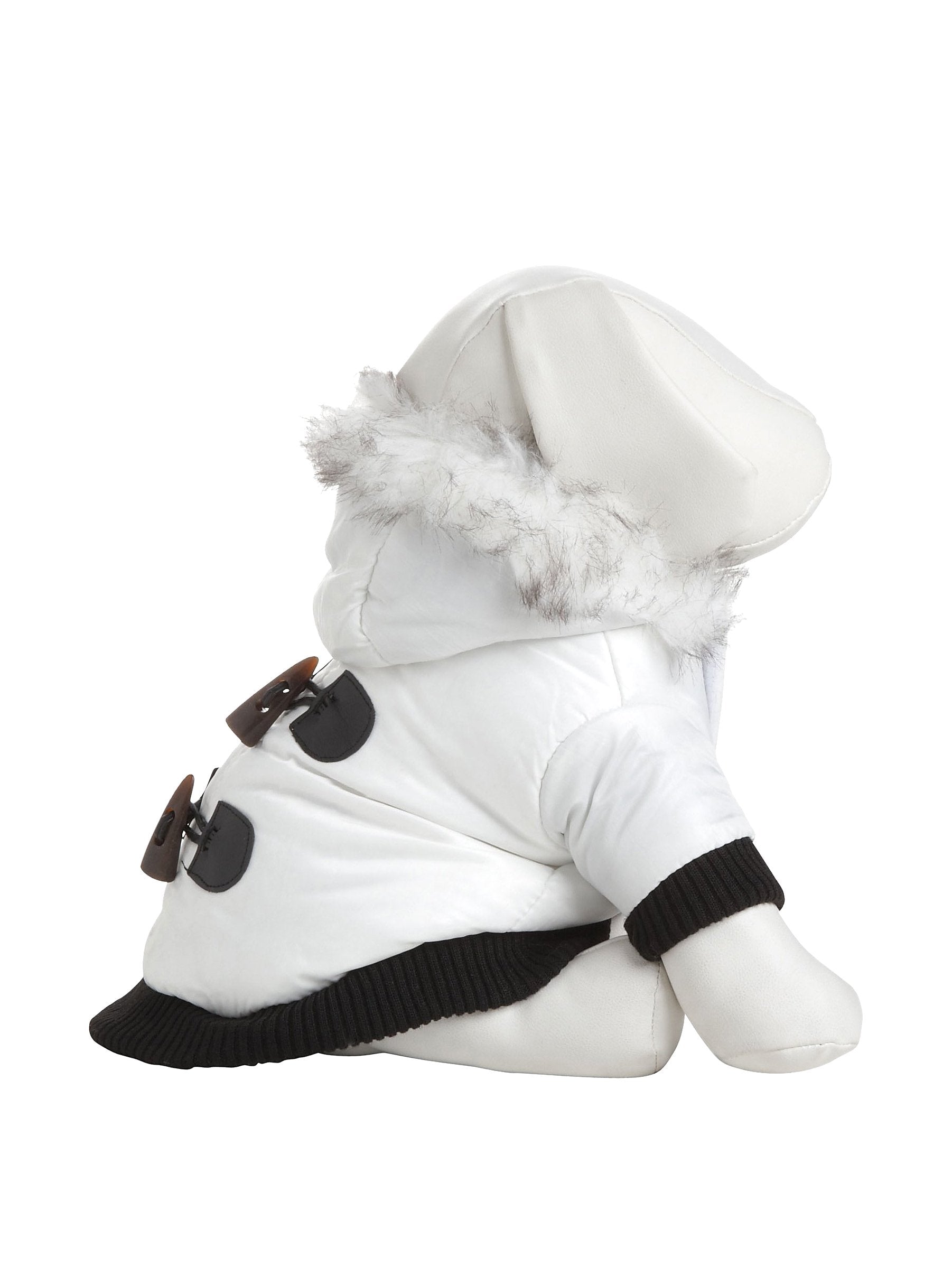 Pet Life Dpf00202 Metallic Ski Parka Dog Coats With Removable Hood, X-Small, White
