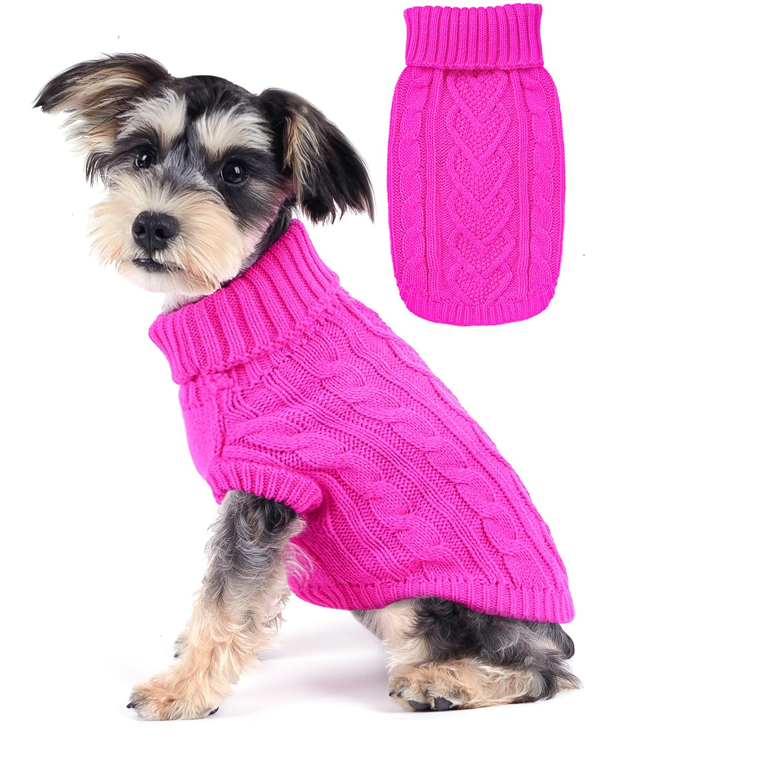 Dog Sweaters for Small Dogs Winter Dog Clothes Girl Knitted Small Dog Sweater Soft Warm Dachshund Sweater Clothes Cute Puppy Clo