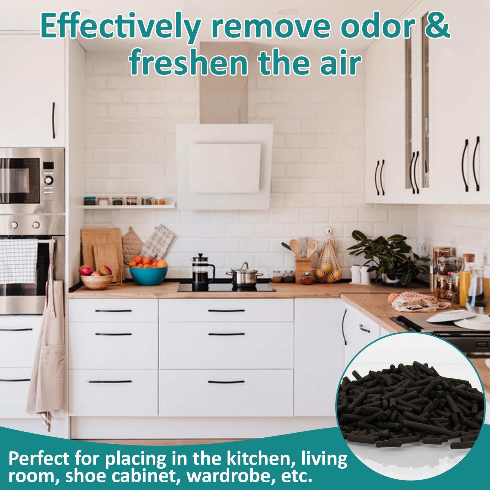 Sukh Activated Carbon Pellets - Activated Charcoal Bulk Carbon for Aquarium Charcoal Pellets for Waterbox Aquariums Pond Fish Ta