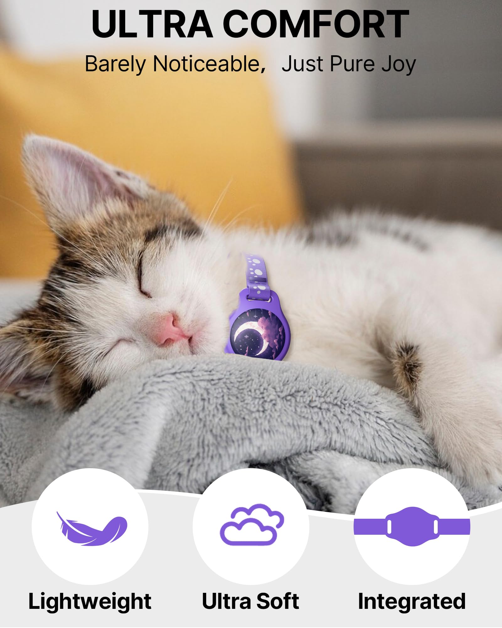 Cat Tracker Collar - Waterproof Airtag Cat Collar With Finder Tag (Ios Only), Compatible With Apple Find My, Breakaway Tractive