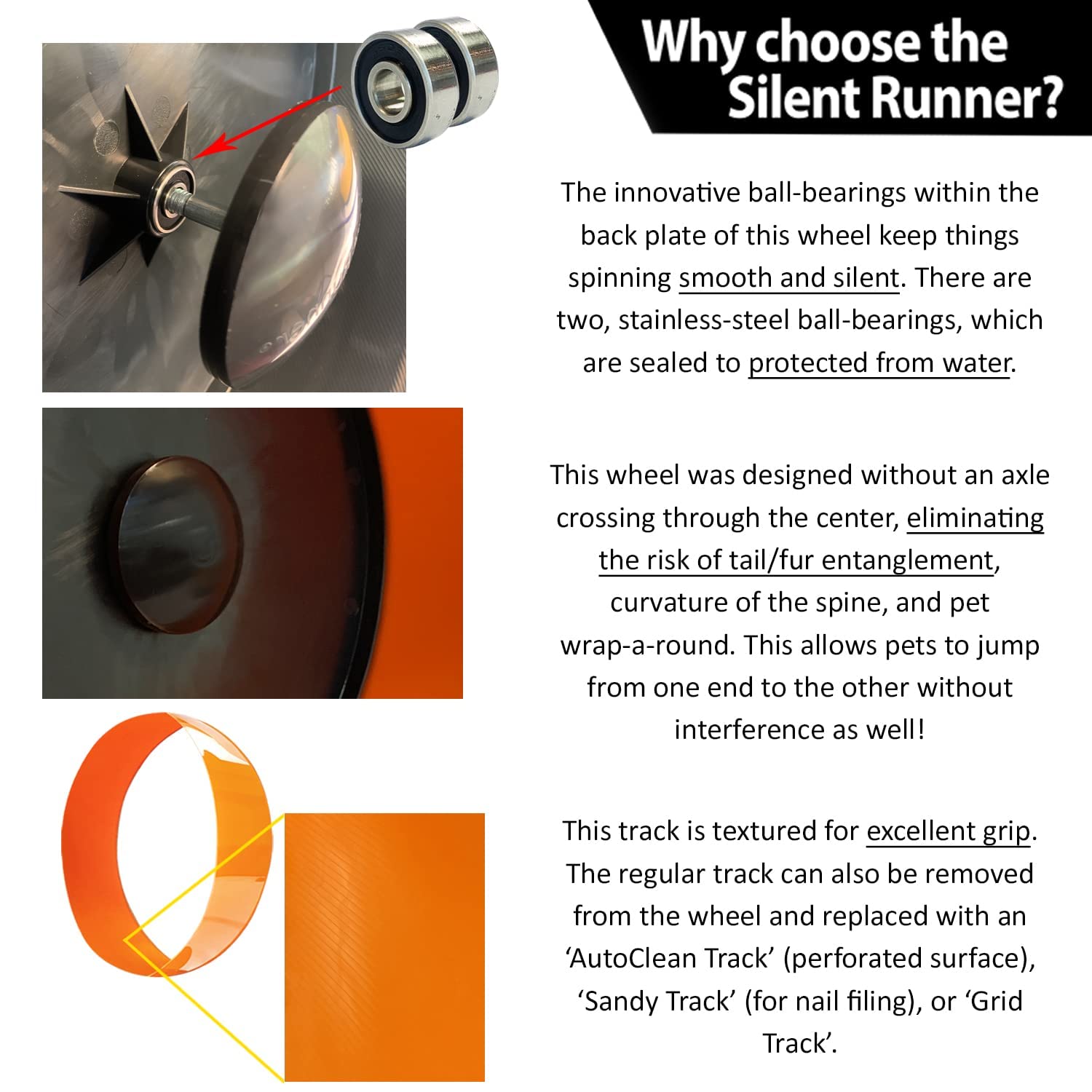 Silent Runner 12'' Regular | Wheel + Cage Attachment | Sugar Gliders, Hamsters, Rats