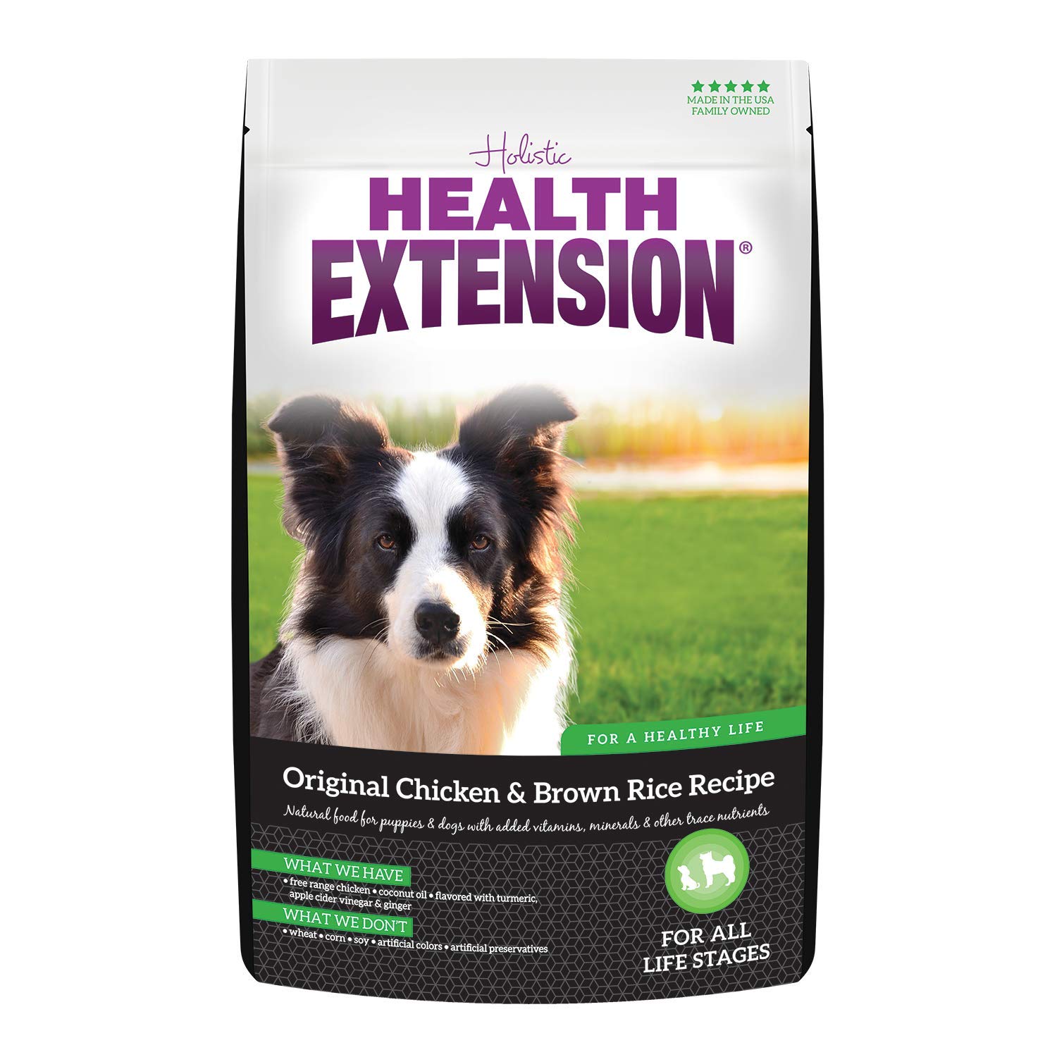 Health Extension Original Chicken & Brown Rice Dry Dog Food (4 lb / 1.81 kg) - Protein-Packed Formula with Probiotics, Omega 3 f