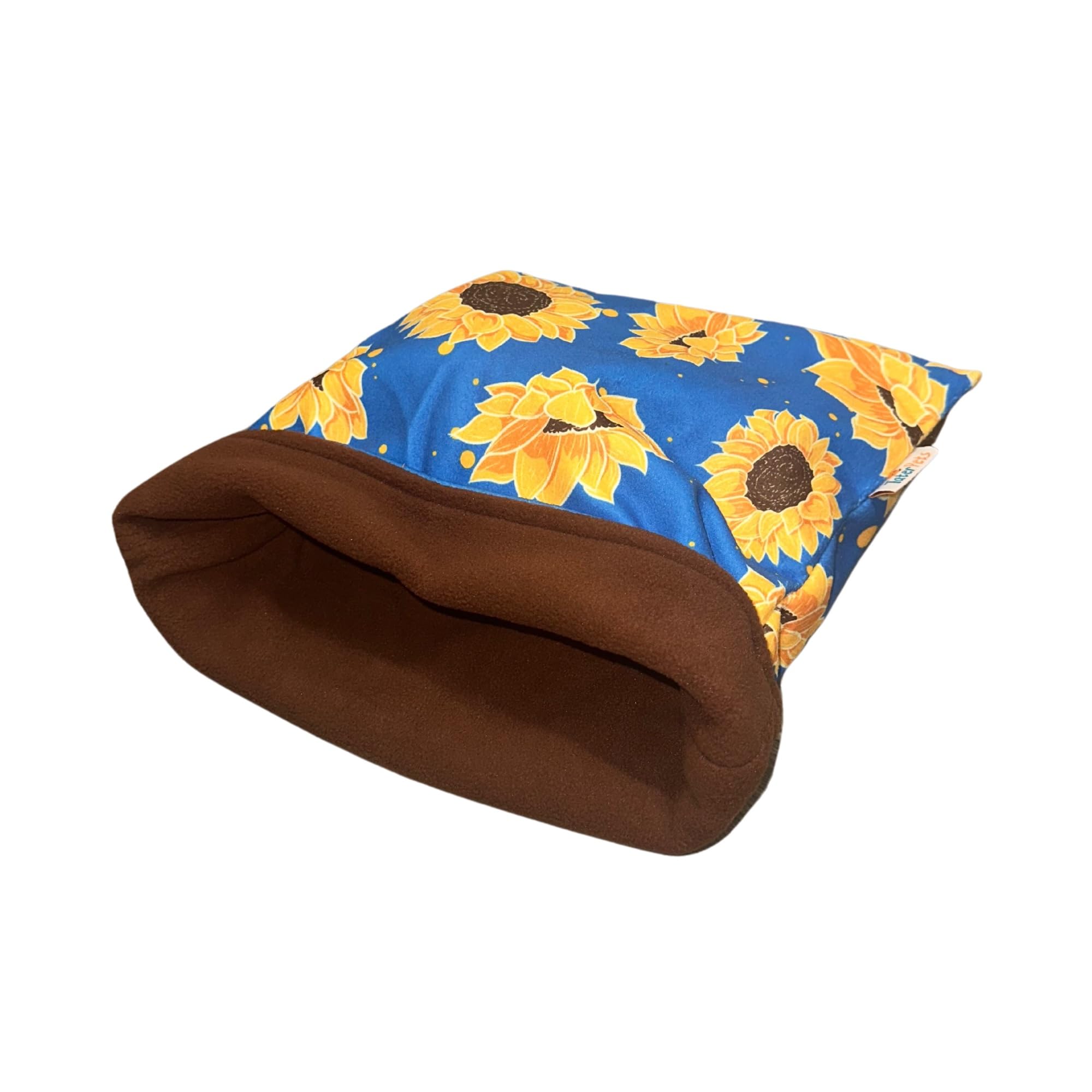 Tater Pets Snuggle Sack For Guinea Pigs Bed Pad Cuddle Sack Sleeping Bag (12''X12'')(Sunflowers)