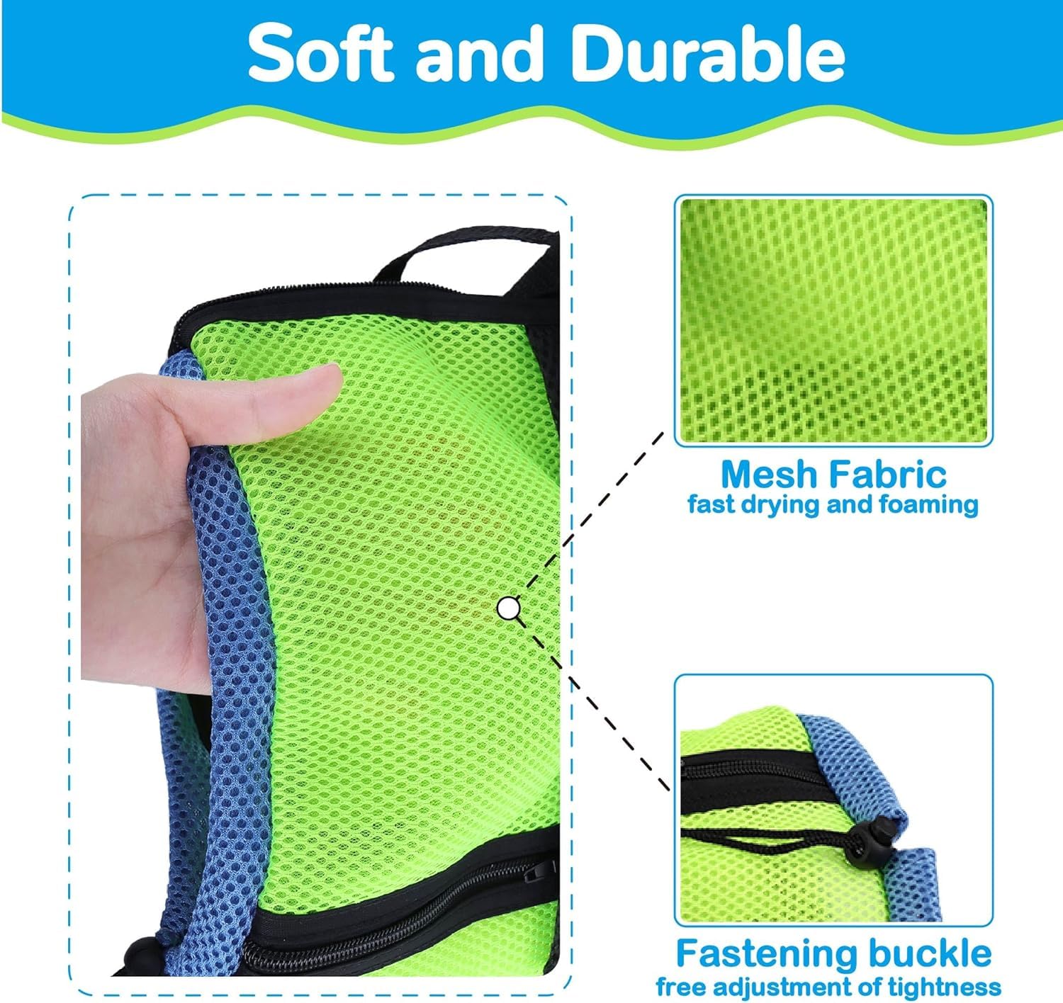 Awoof Cat Grooming Bag Adjustable Cat Bathing Bag Anti Scratch Bite Polyester Soft Durable Mesh Cat Shower Bag For Small Medium