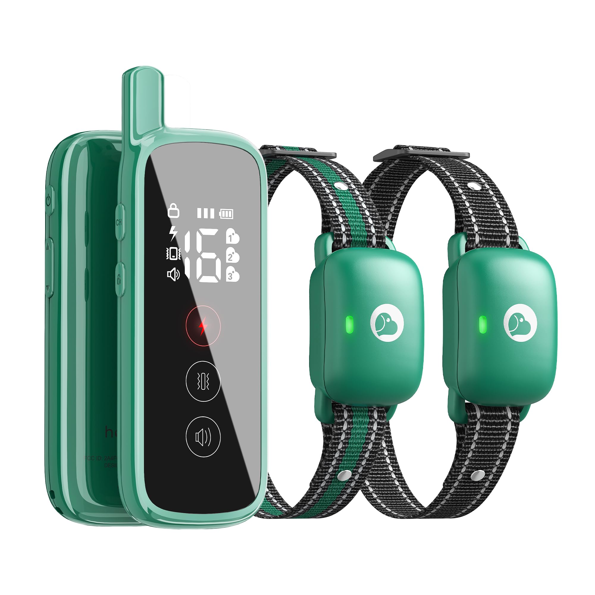 Heaflex Dog Shock Collar Featuring A Touch Screen, E-Collar With Security Lock And 3 Training Modes, Rechargeable, Waterproof Do