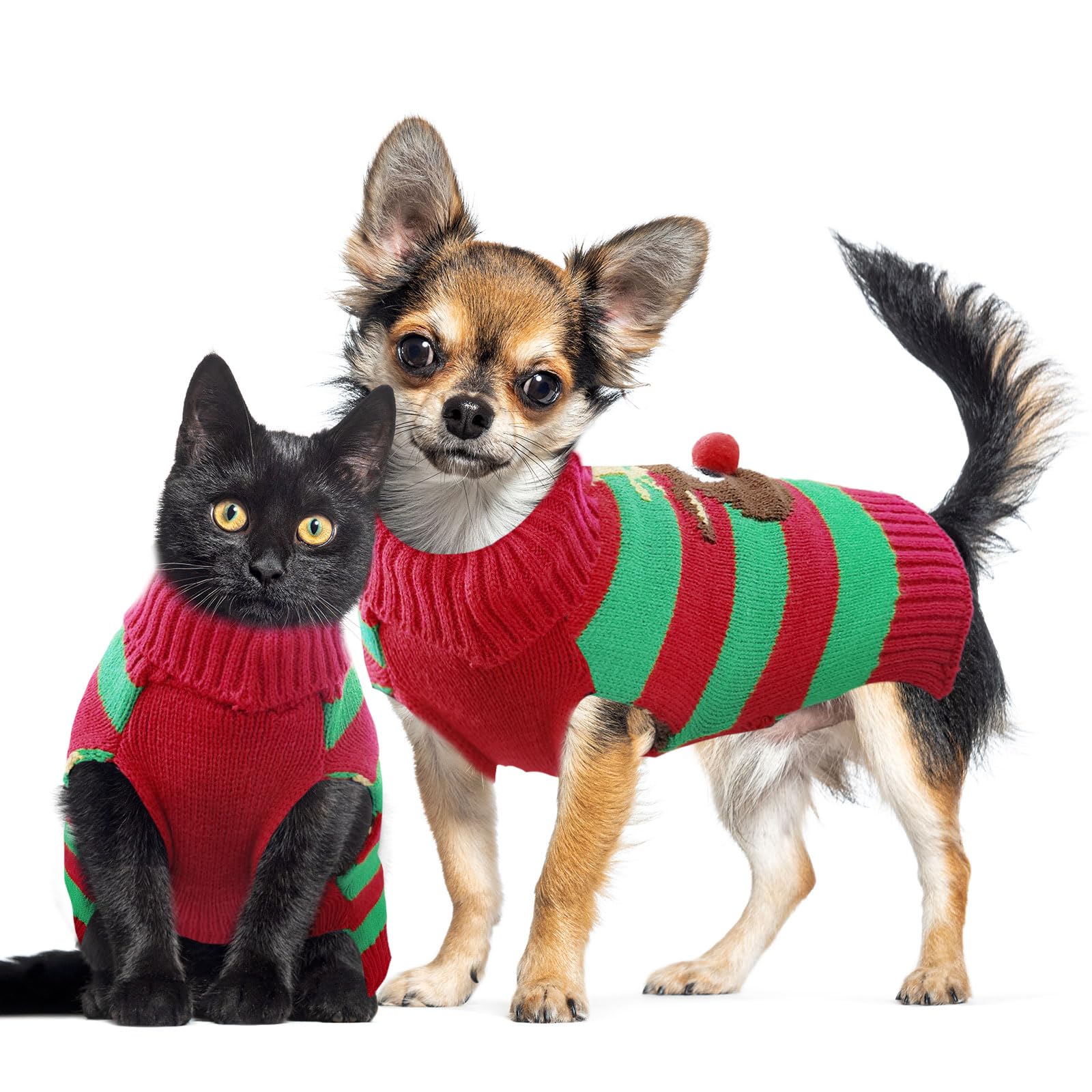 Doggyzstyle Dog Cat Christmas Sweater Boy Girl Ugly Reindeer Xmas Pet Clothes Holiday Puppy Costume New Year Gifts For Small Med