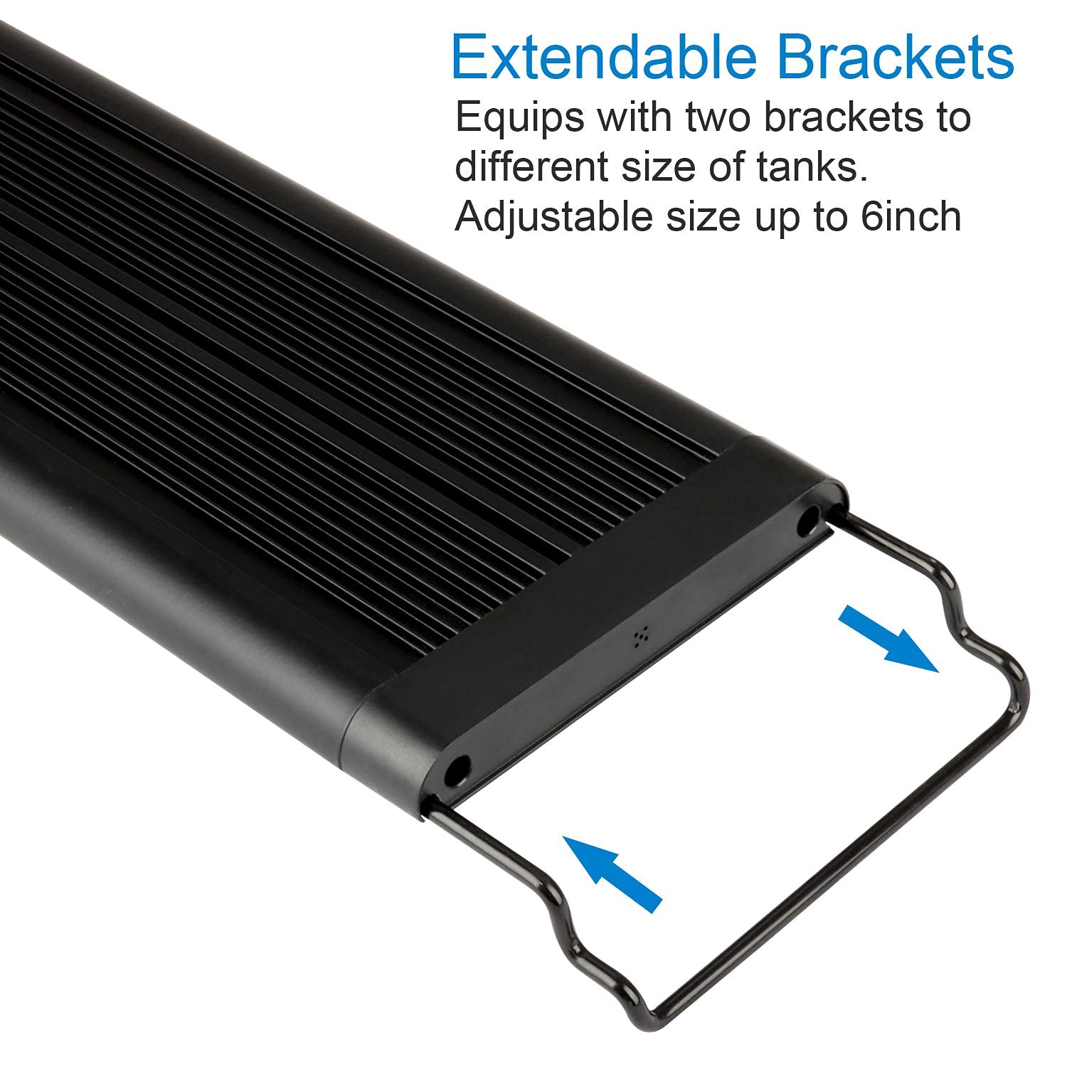 Water Rebirth Led Aquarium Light, Full Spectrum Fish Tank Led Light With Aluminum Alloy Shell Extendable Brackets (12-18 In)