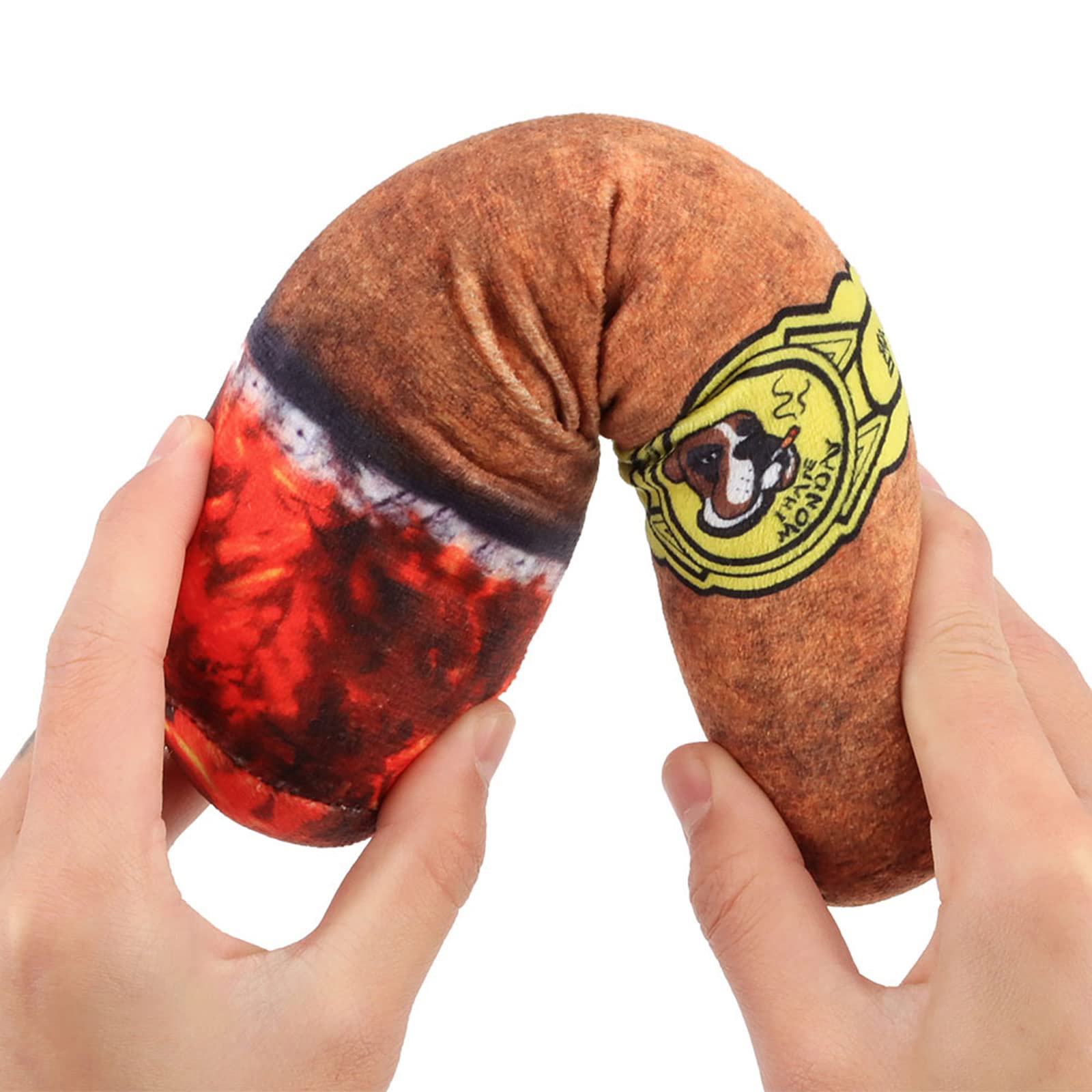 Squeaky Dog Toys, Funny Dog Toys Stuffed Plush Dog Toy, Cute Dog Birthday Gift Dog Chew Toys Pet Toys For Small Medium And Large Dogs(Cigar)