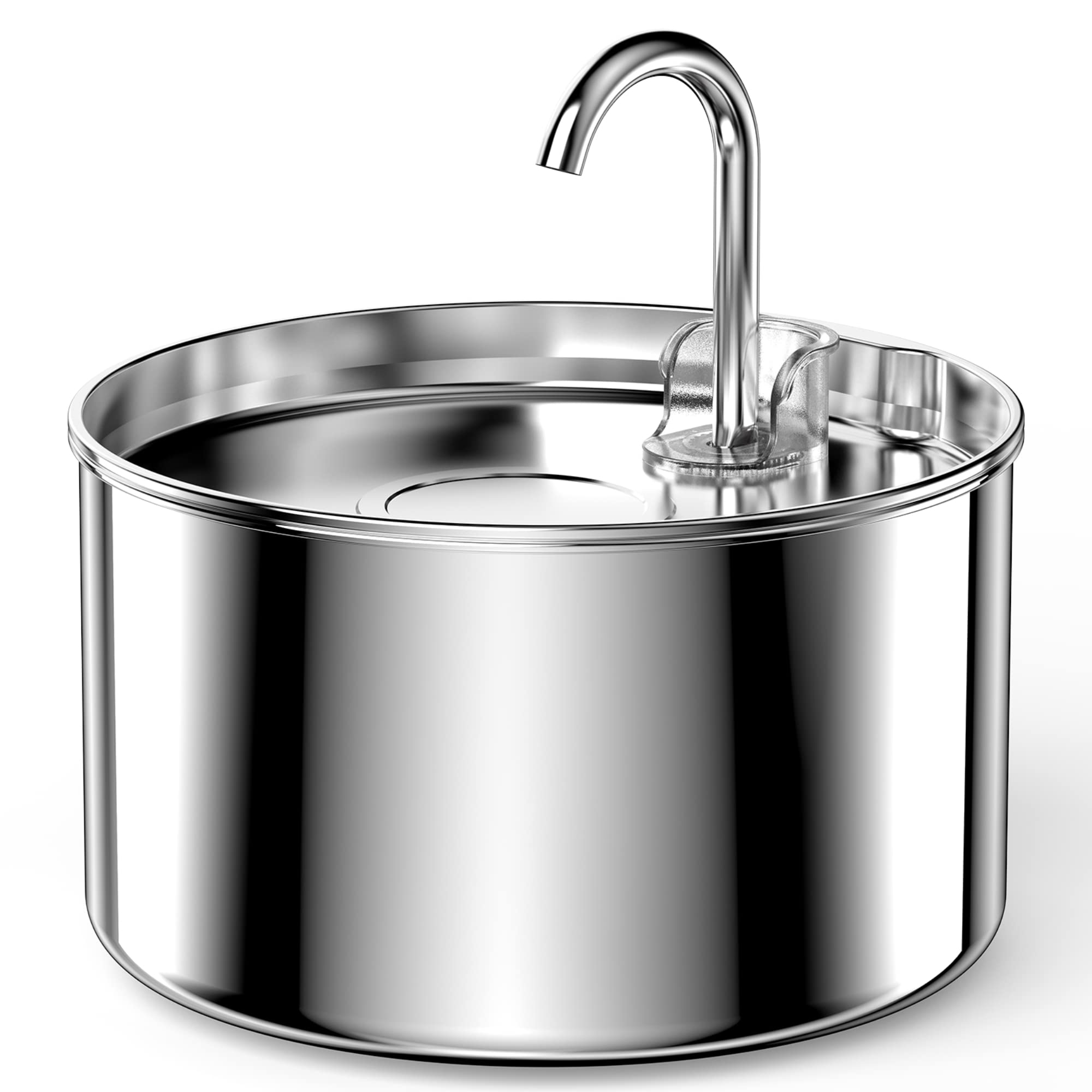 Stainless Steel Cat Water Fountain: Pet Fountains Indoor Metal Automatic Dispenser Cat Waterer Bowls Dog Faucet Bottle Pets 24/7