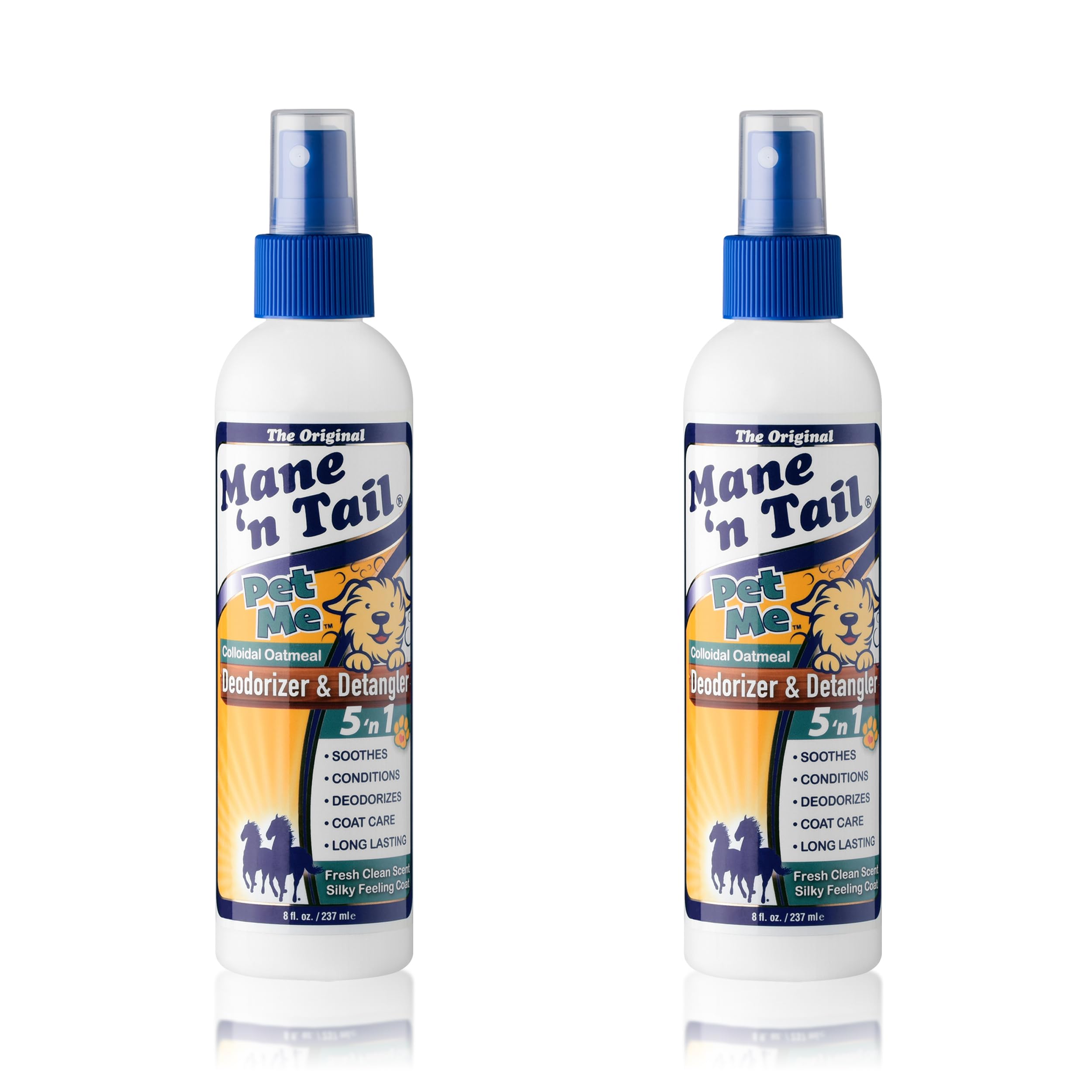 Mane 'N Tail Pet Me Deodorizer & Detangler With Real Colloidal Oatmeal, Aloe Vera And Spirulina (2 Pack)