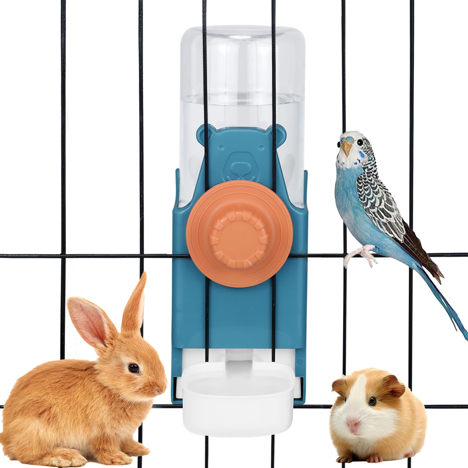 Kenond 17 oz Pet Water Bottle,Guinea Pig No Drip Water Bowl for Cage,Hanging Automatic Gravity Water Dispenser for Small Animals