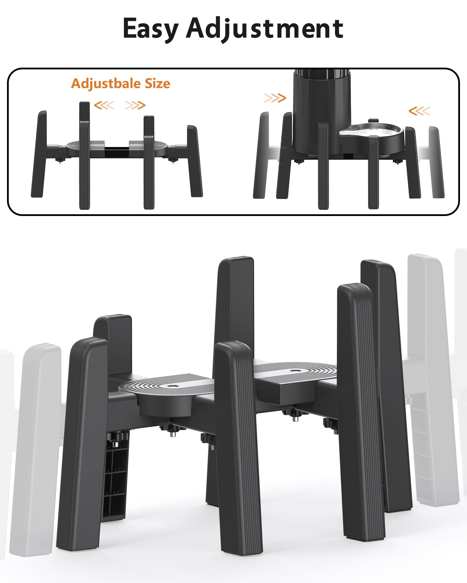 Czpet Dog Water Dispenser Stand, Holder For Pet Automatic Feeders, Width Adjustable Elevated Stand For Pet Feerders, Suitable Fo
