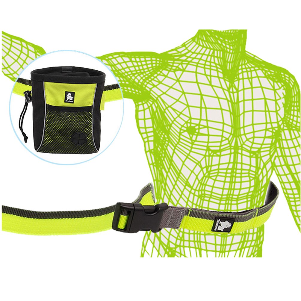 Sgoda Hands Free Dog Leash,Bungee Leash For Walking Running Training,Nylon Dog Lead With Soft Padded Waist Belt,Black,Medium