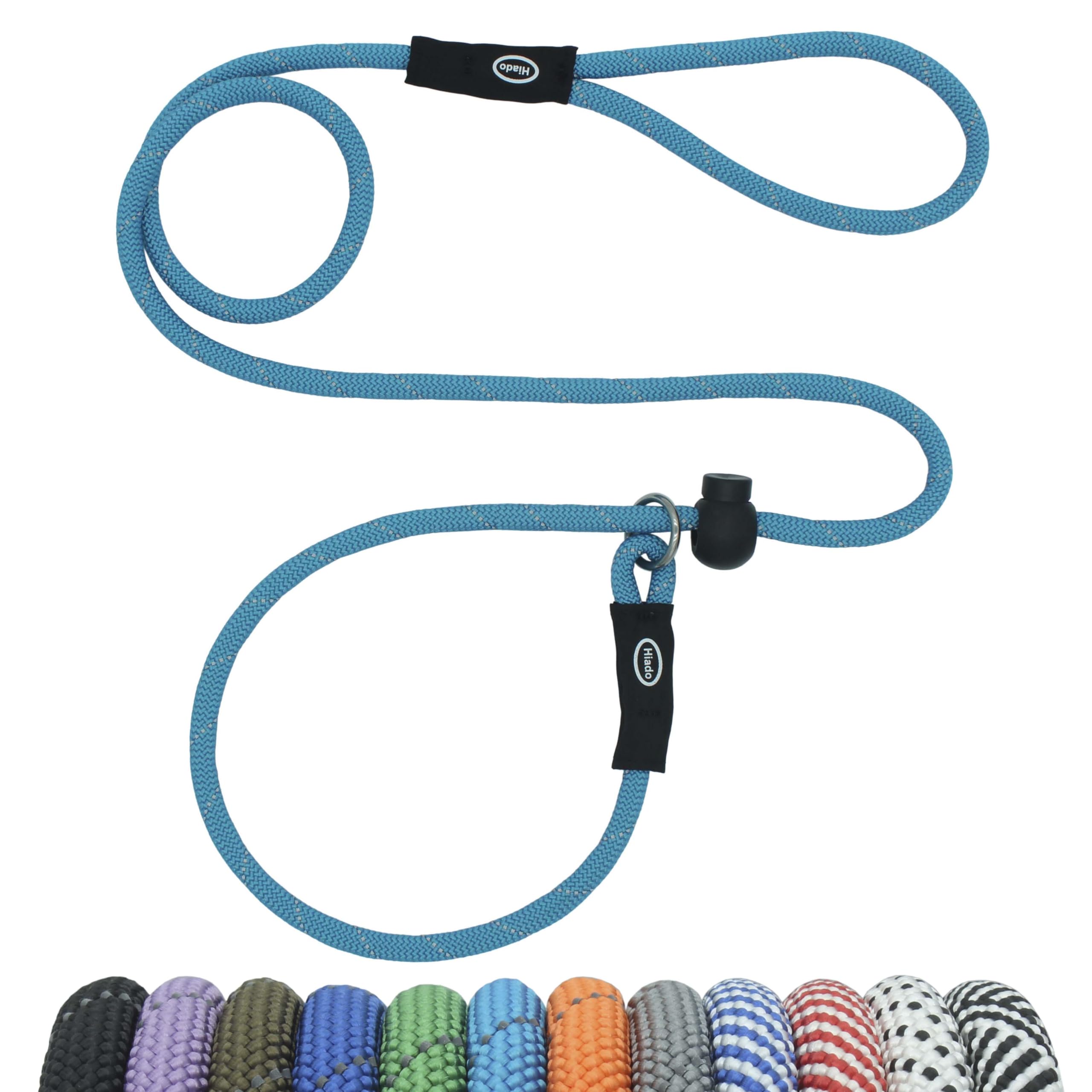 Hiado Slip Lead Dog Leash Reflective With Stopper Loop Rope Training No Pull For Small Medium Large Dogs 6Ft Skyblue