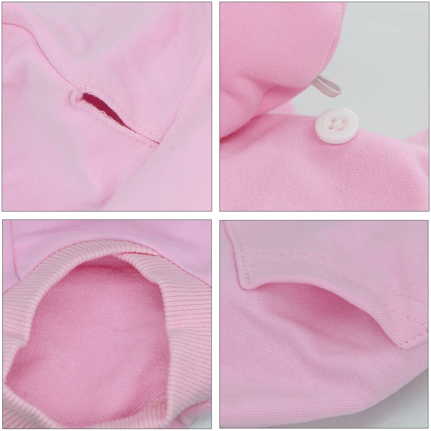 Lophipets Dog Cotton Hoodies Sweatshirts For Small Dogs Chihuahua Puppy Clothes Cold Weather Coat-Pink/Xxs