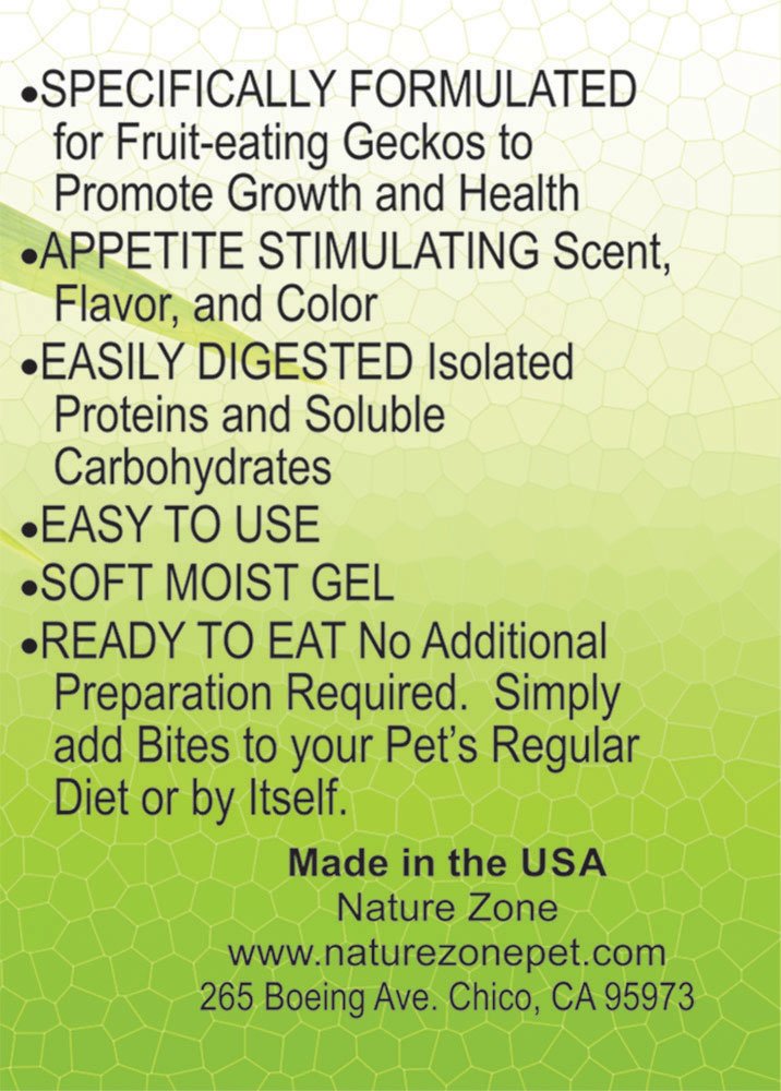 Nature Zone SNZ54641 Gecko Bites Soft Moist Food, 9-Ounce