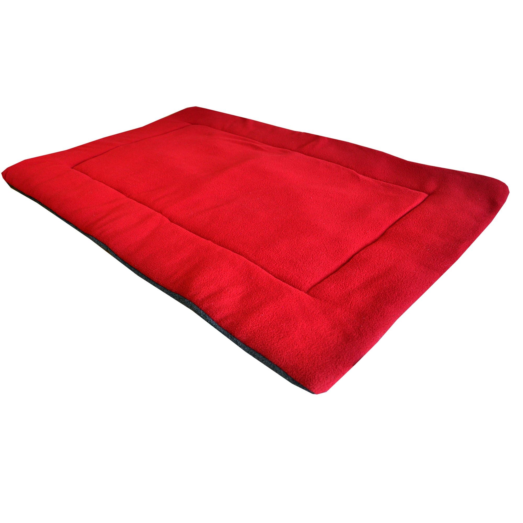 Downtown Pet Supply - Dog Crate Mat - Comfort Dog Bed Or Cat Bed - Soft Fleece Nap Mat - Easy Maintenance, Machine Washable Dog Bed - Maroon - 29 In X 20 In - Medium Dog Bed