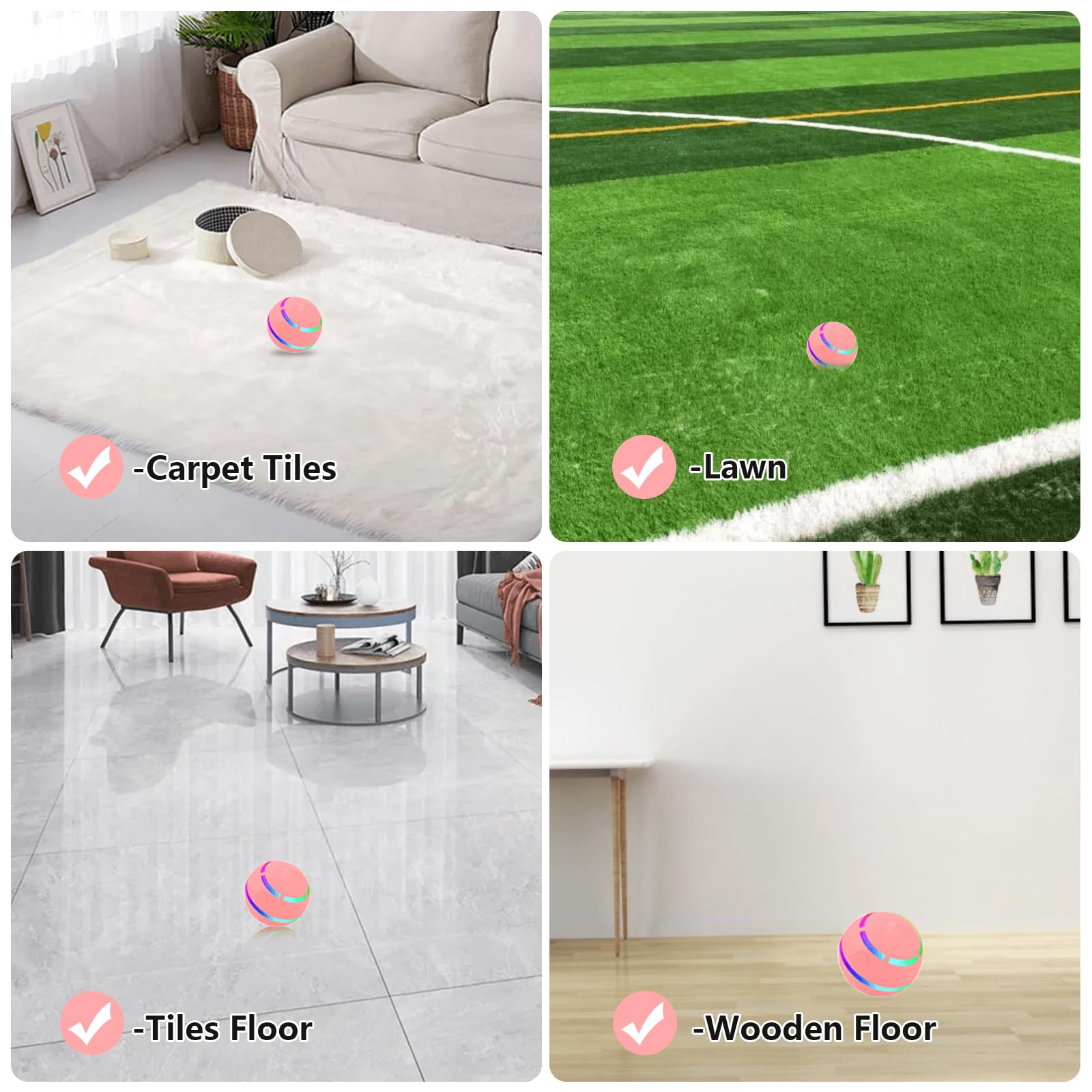 Rollie Pet Electric Dog Toy, Interactive Chew Bouncing Balls for Dogs, Electric Launcher Durable Automatic Rolling Vibrating Dog