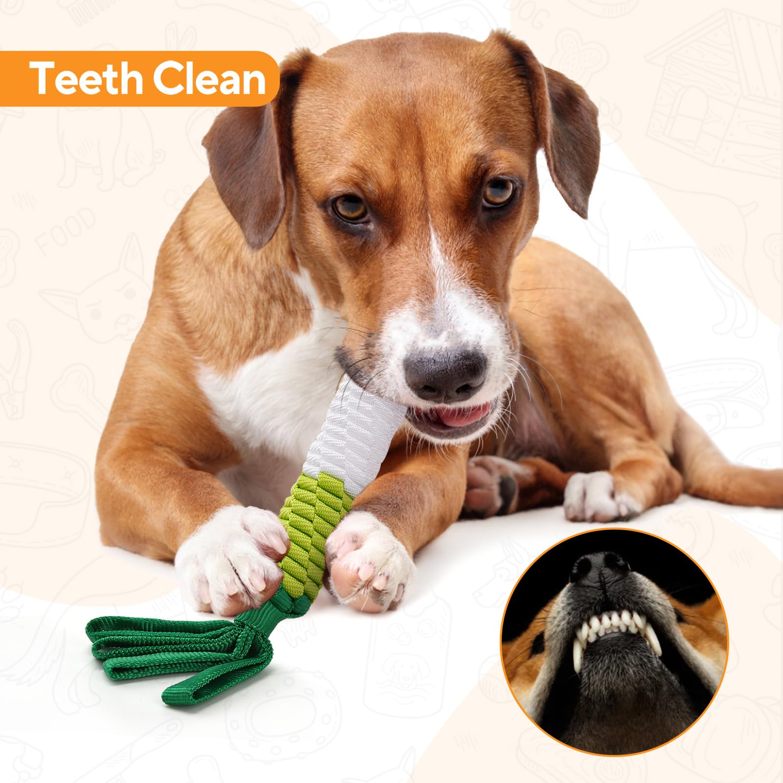 Liflix Dog Rope Toy, Tug Of War Dog Toy, Cute Carrot With Crinkle Paper Tags, Radish