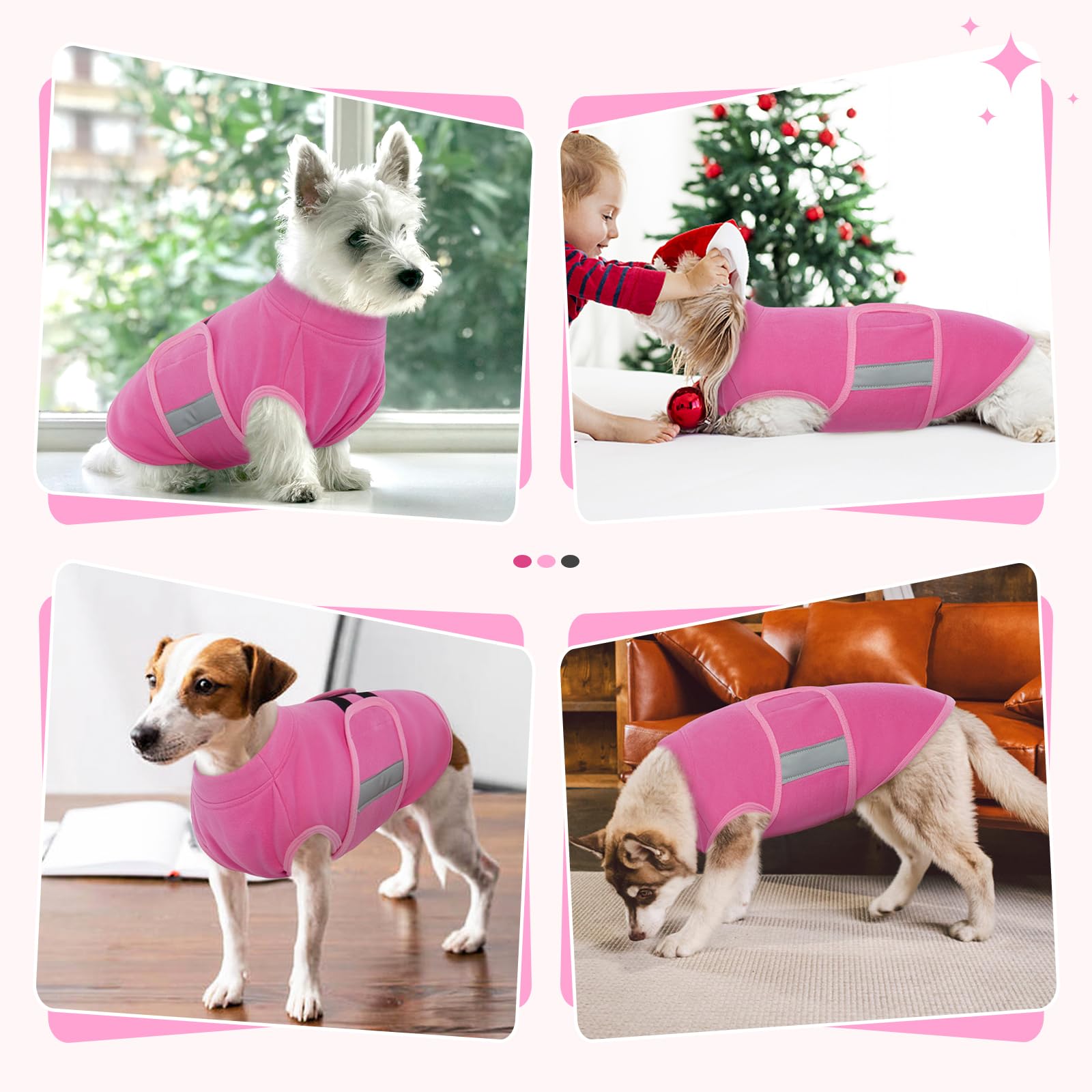 Nanaki Fleece Vest Cold Winter Sweatshirt, Soft Sweater Jacket, Adjustable Pullover, Warm Clothes, Fall Plush Coat For Dogs And