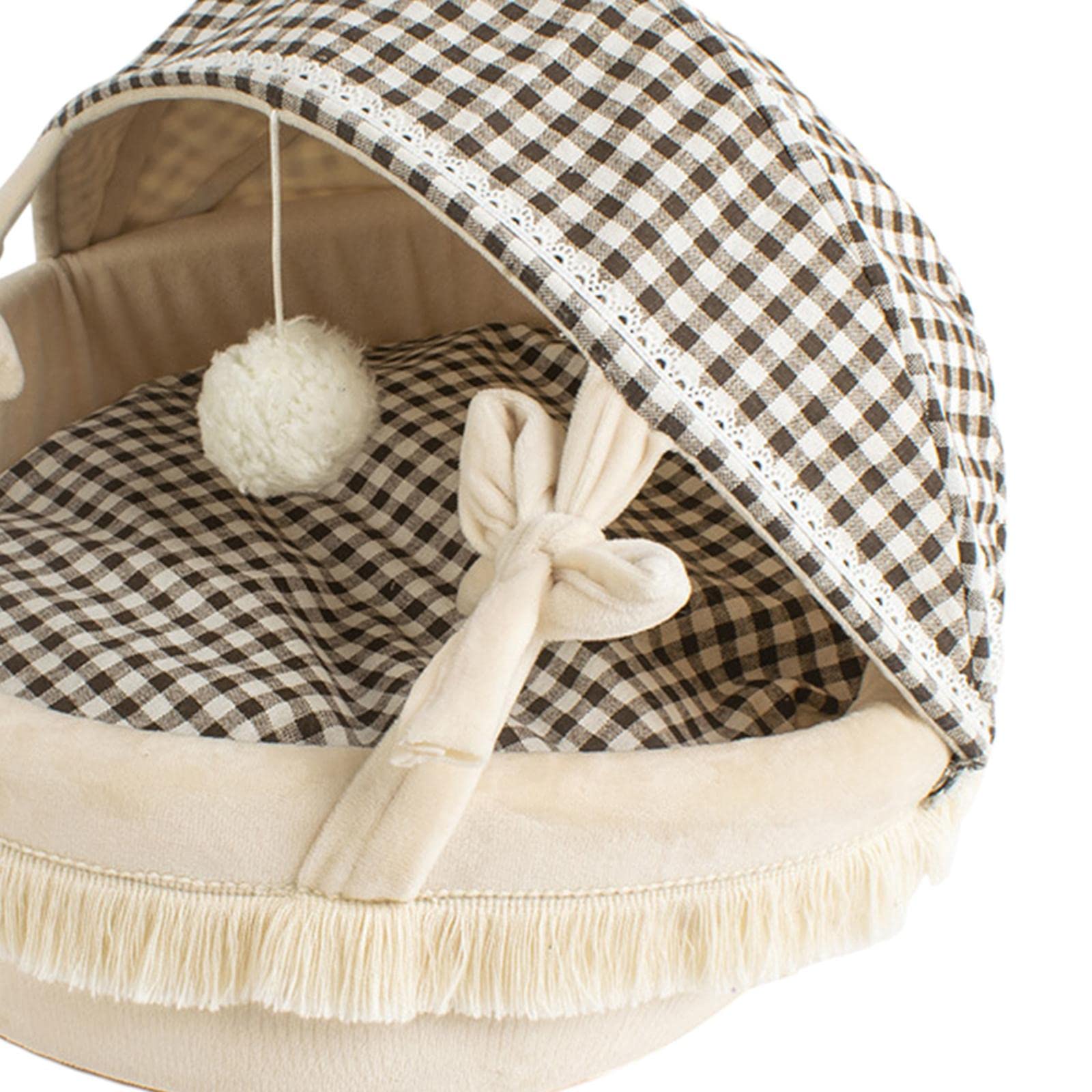 Enakshi (LABEL) Creations Pet Bed Sleeping Bed with Foldable Cover Soft Plush Pet Nest Bed for RabbitsPet Supplies|Cat Supplies|