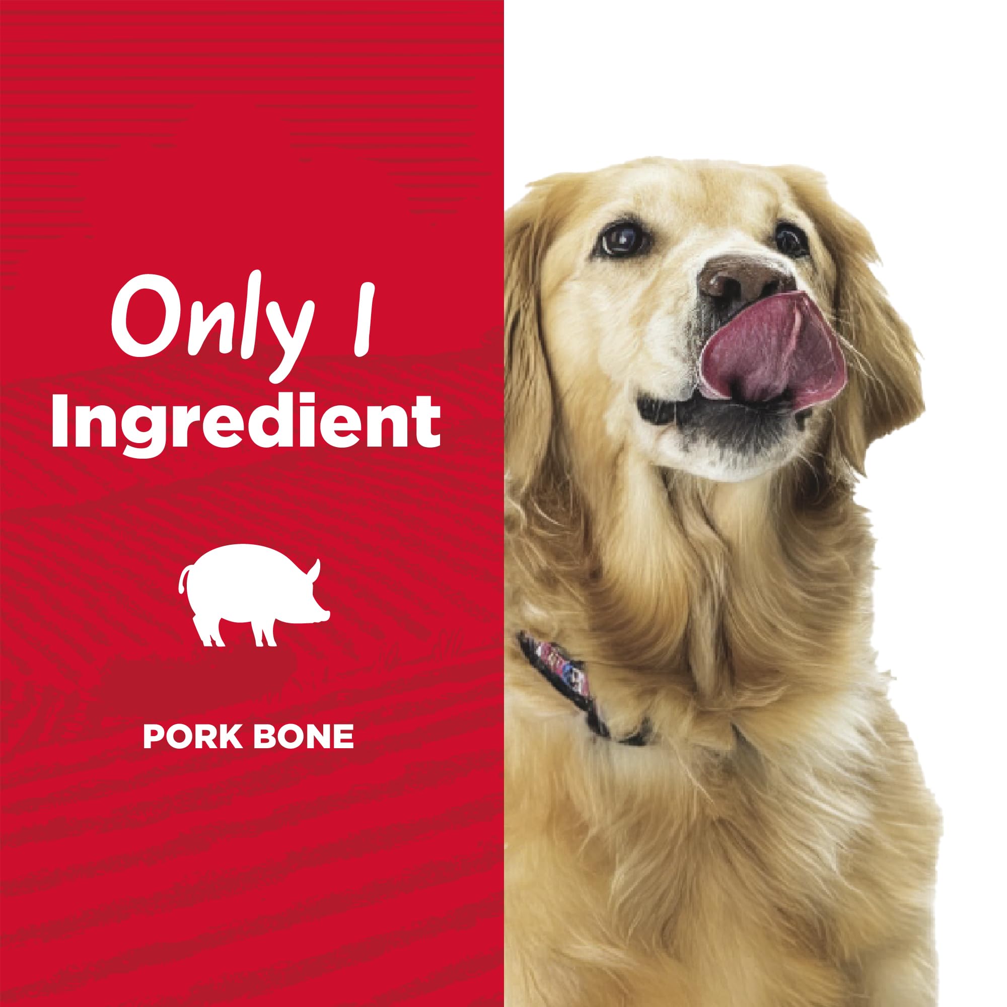 Country Kitchen Pork Femurs Dog Treat, 100% Natural, 2 Pack