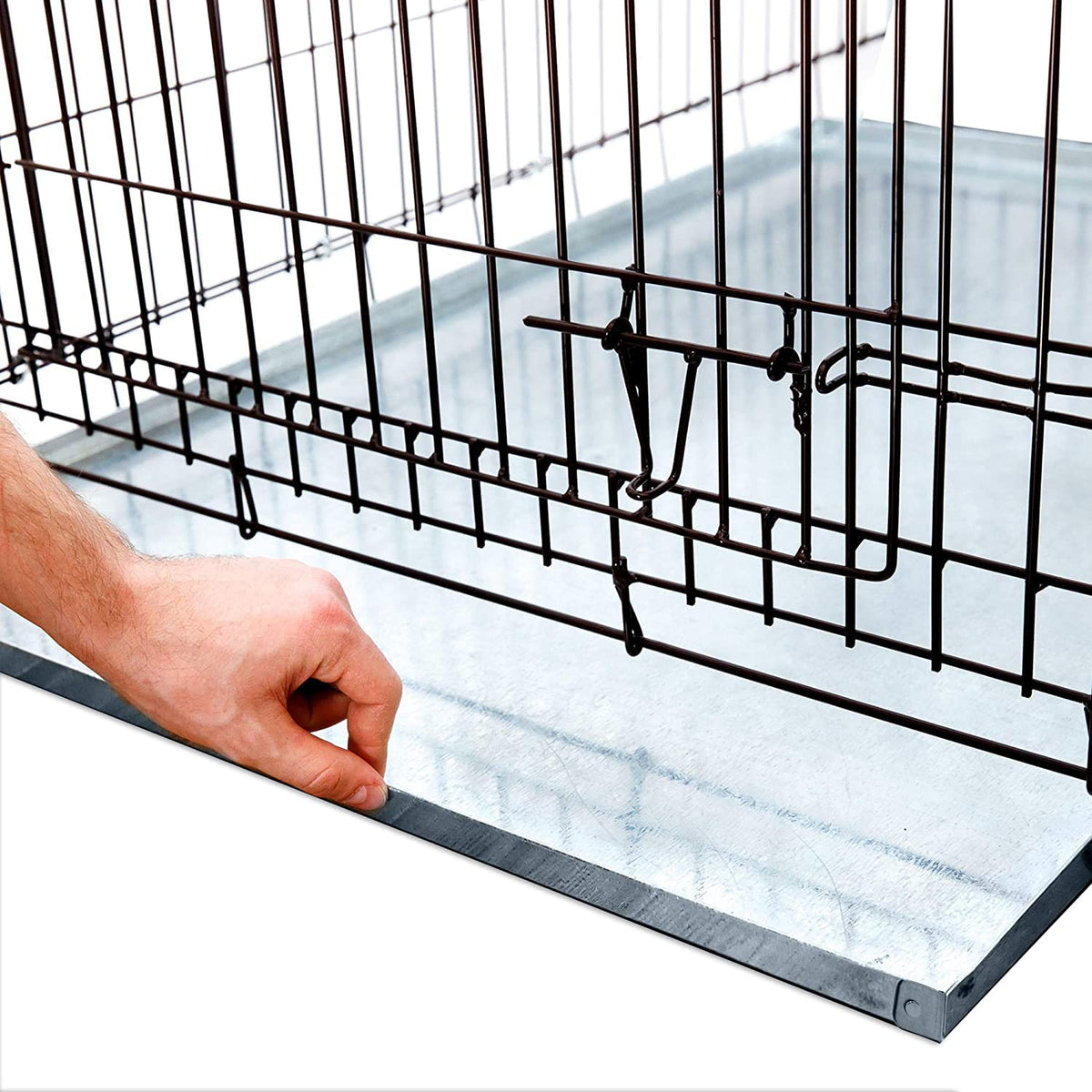 Kopeks - Heavy Duty Multipurpose Replacement Metal Tray - Galvanized - Rust & Crack Proof - Several For Pet Crates, Grease Trap And Others (32 X 23 Inches, Metal Tray)