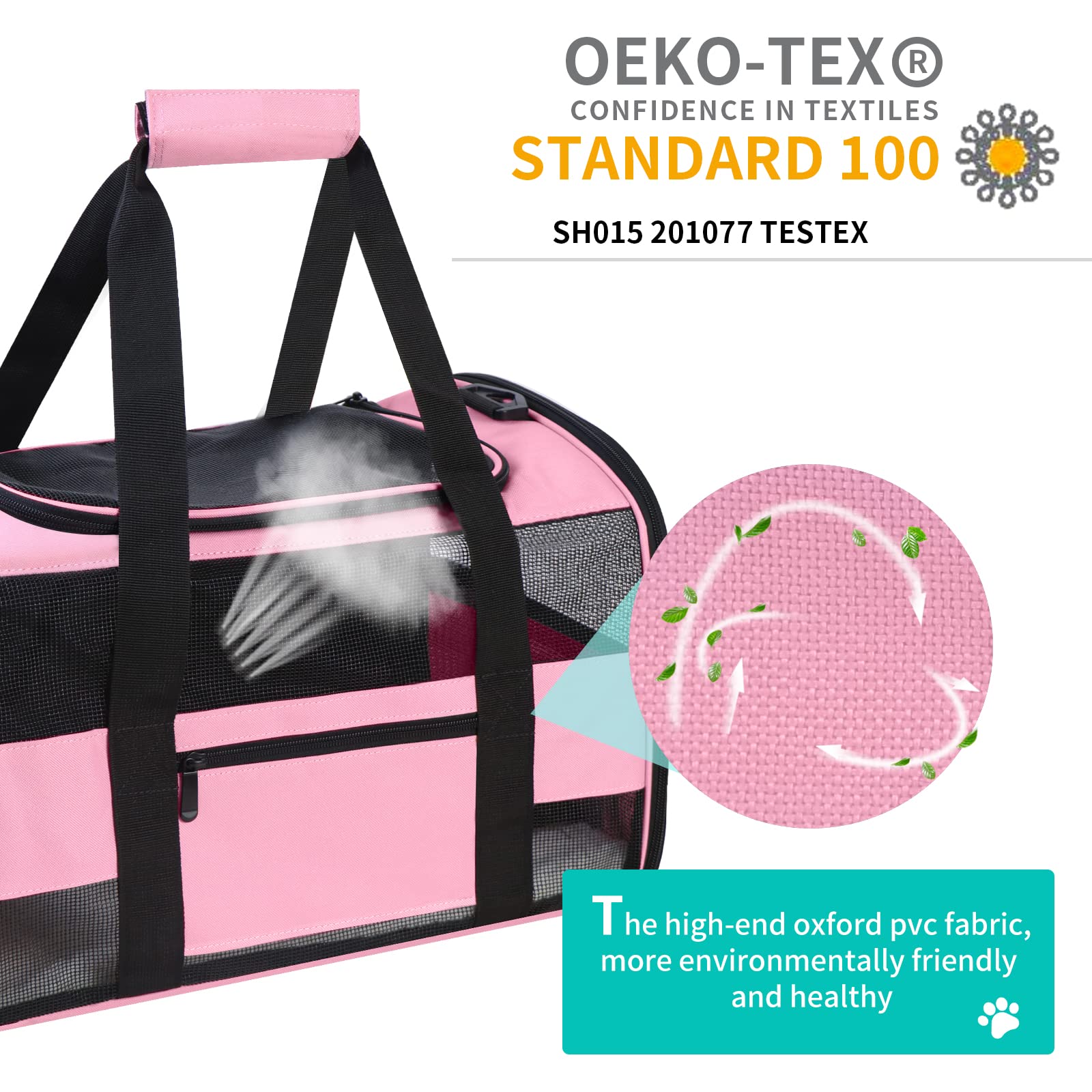 Cussiou Large Cat Carrier Dog Carrier Pet Carrier For Medium Small Dogs, Collapsible Soft Sided Pet Carrier For Cats Dogs Puppy