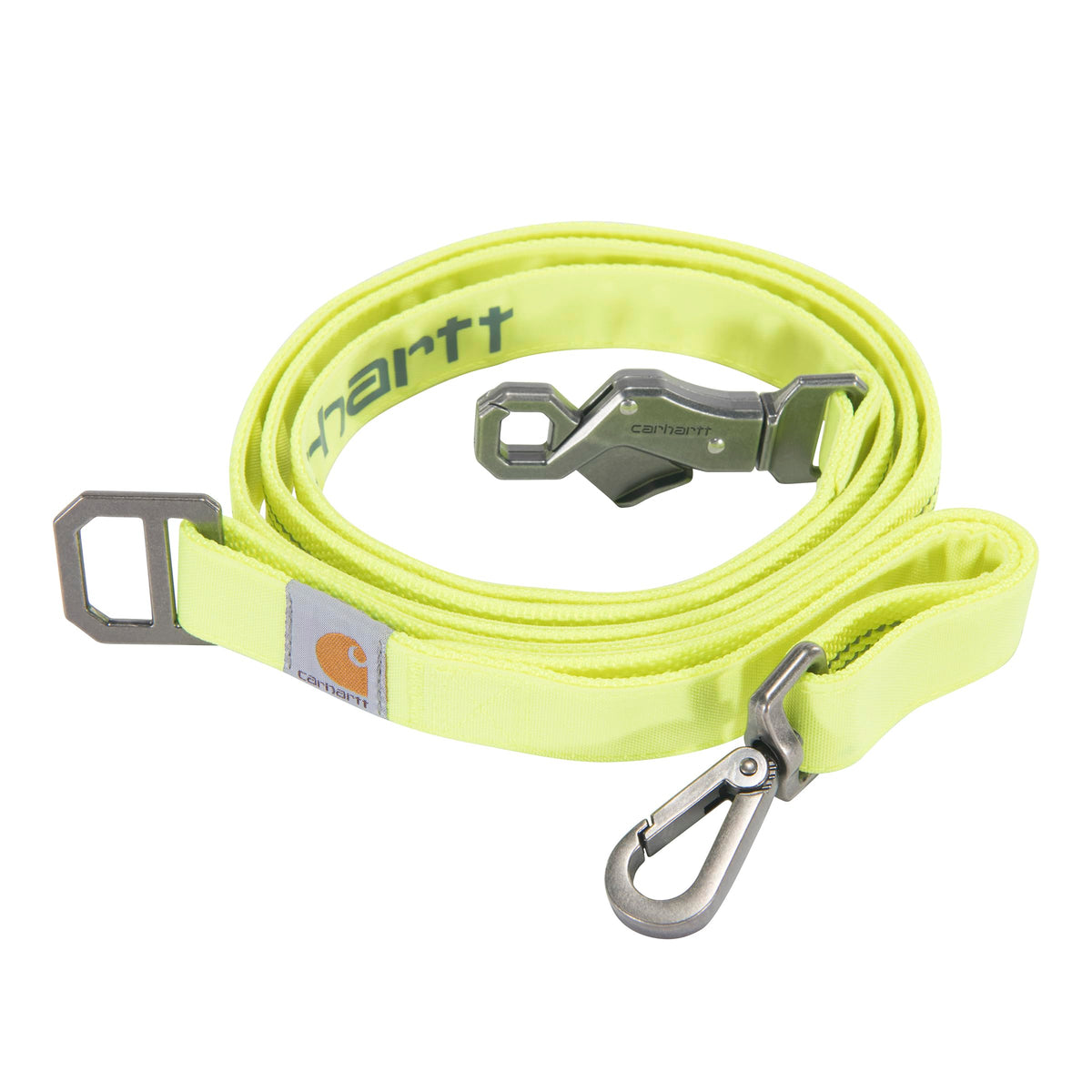 Carhartt Pet Durable Nylon Duck Leashes For Dogs, Reflective Stitching For Visibility, Brite Lime, Large