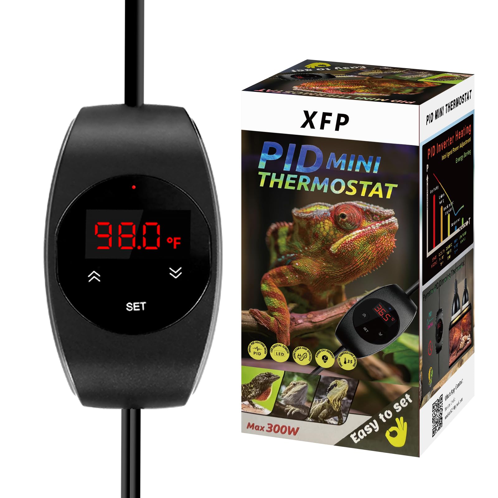 Xfp Reptile Dimming Thermostat Heat Lamp Temperature Controller For Seed Germination, Reptiles And Brewing Breeding Incubation G