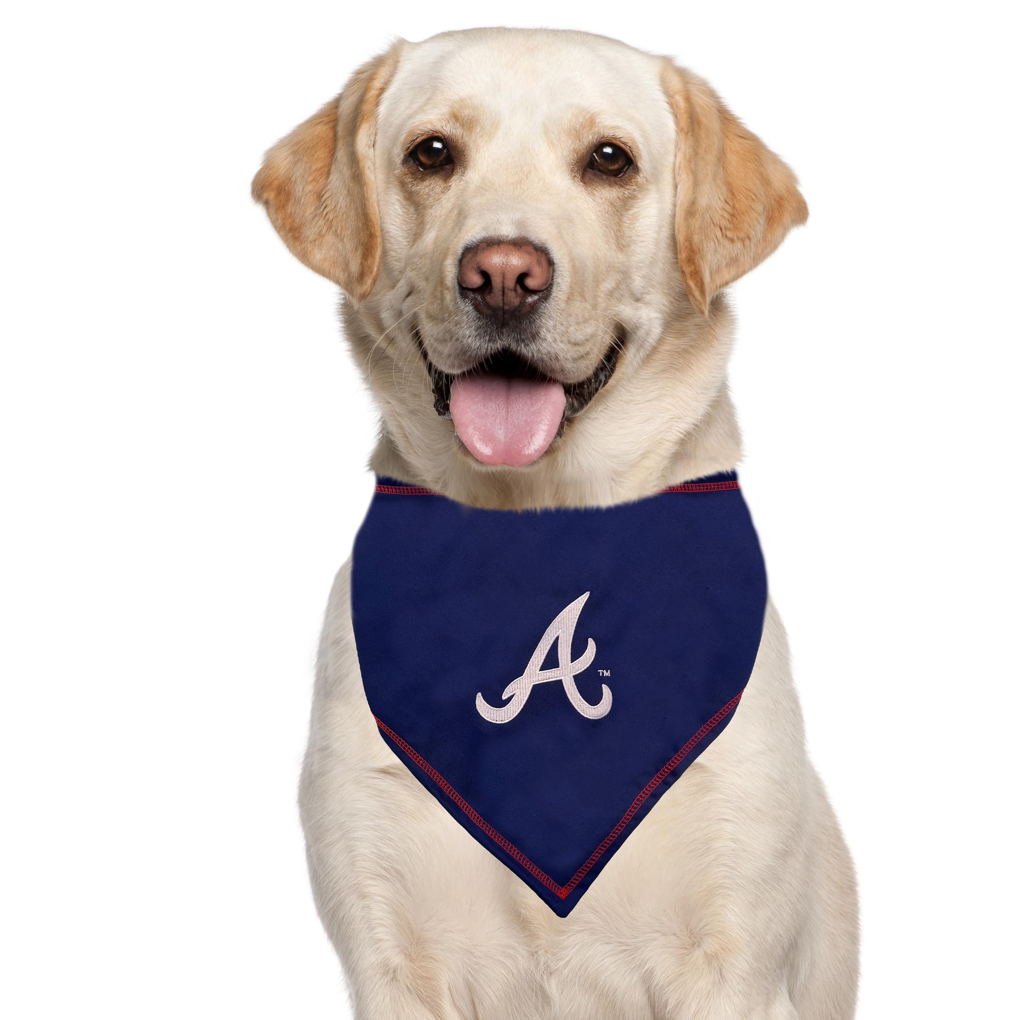 Pets First Mlb Atlanta Braves Tie Bandana, Large/X-Large. Dog Bandana Scarf Bib For Pet Cat Dog. The Ultimate Game-Day, Party Ba