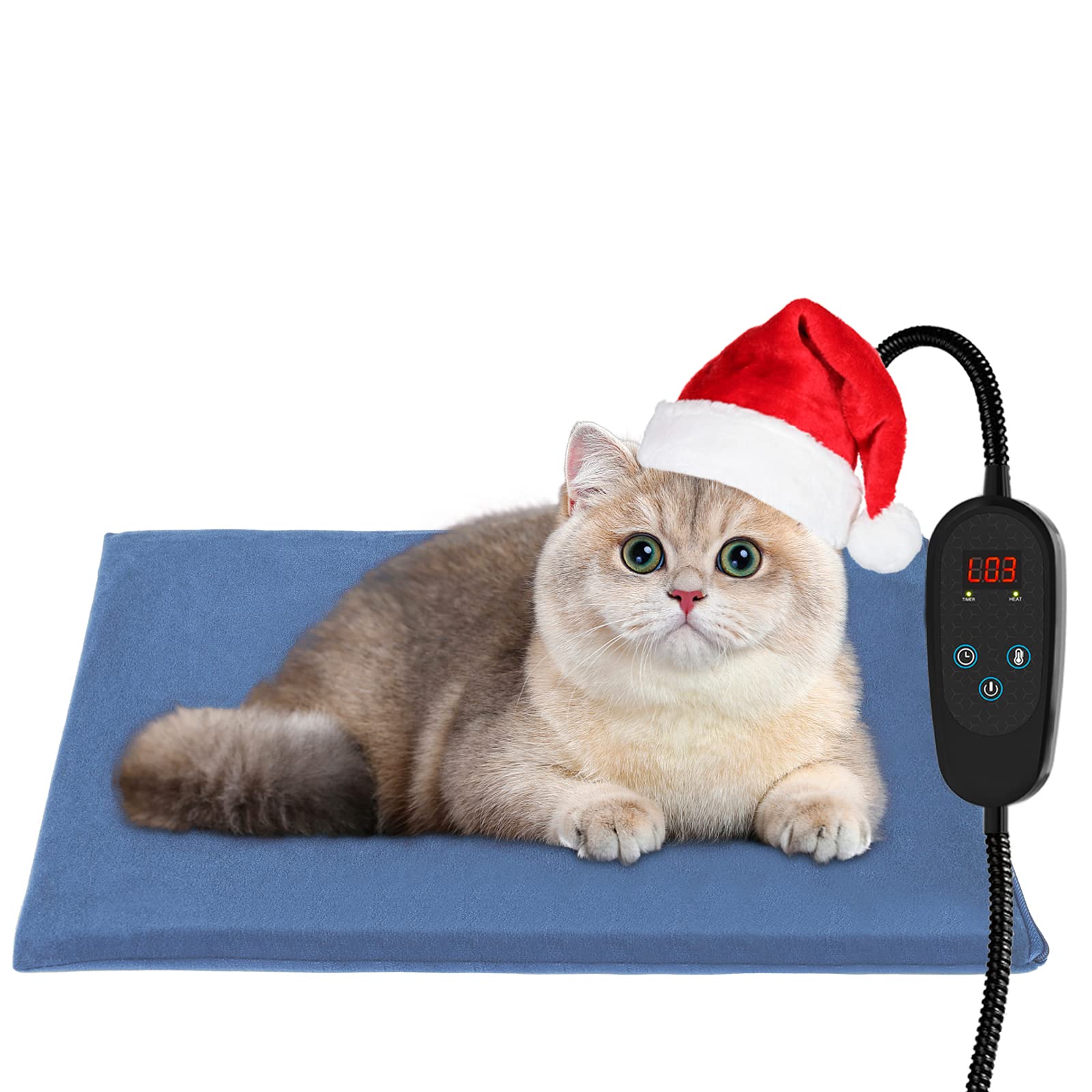 Petdott Outdoor Cat Warmer With Timer - Heated Pad For Indoor & Outdoor Use, Ideal For Feral Cats