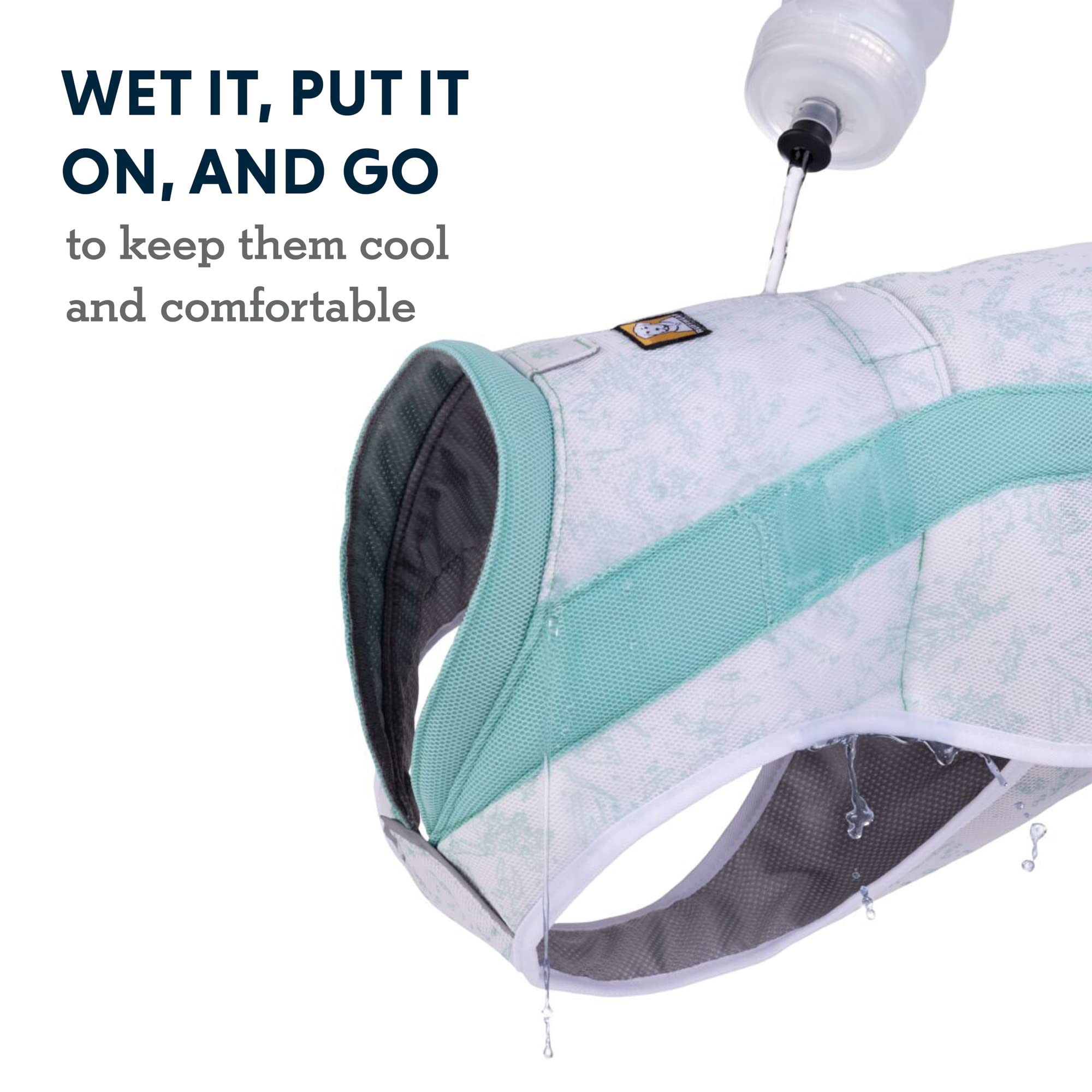 Ruffwear, Swamp Cooler Dog Vest, Evaporative Cooling For Hot Weather, Compatible With Most Harnesses, Sage Green, Large