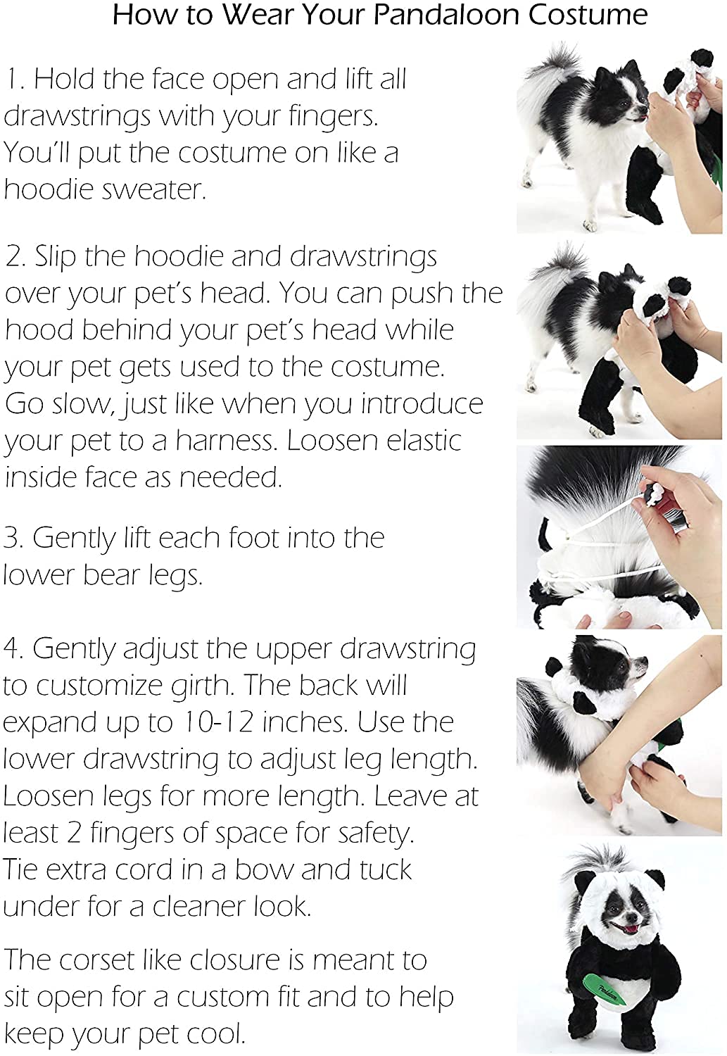 Pandaloon Dog Halloween Costume - As Seen On Shark Tank - Patented - Funny Costume With Arms For Small And Medium Dogs And Cats (Bunny, Size 3(17-19 In Height At Top Of Head,Girth<22 In))