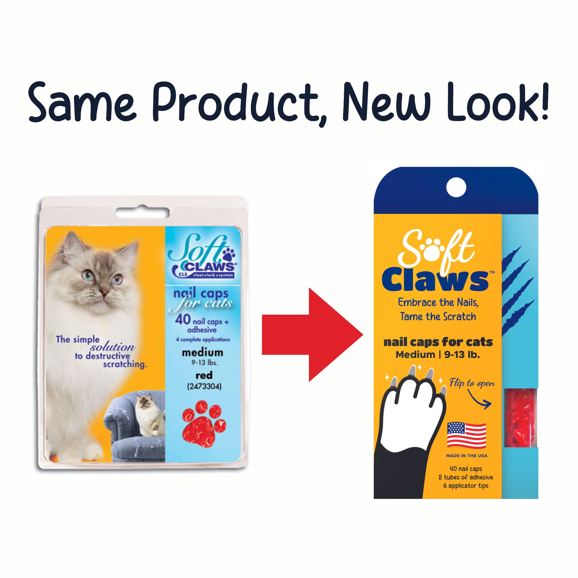 Soft Claws for Cats & Kitty - CLS (Cleat Lock System), Essentials for Kitten's First Year (20 Kitten Caps, 20 Small Caps), Color