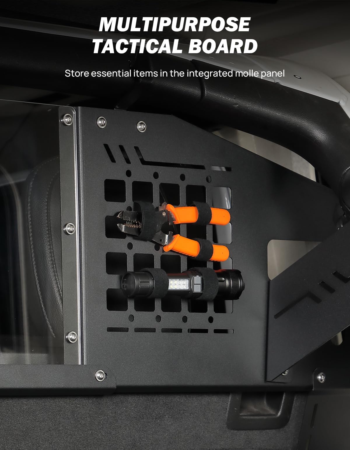 Joytutus Heavy Duty Dog Car Barrier For Wrangler Jl 2018-2024, Molle Compatible Dog Car Barrier For Cargo Area Car Divider, No D