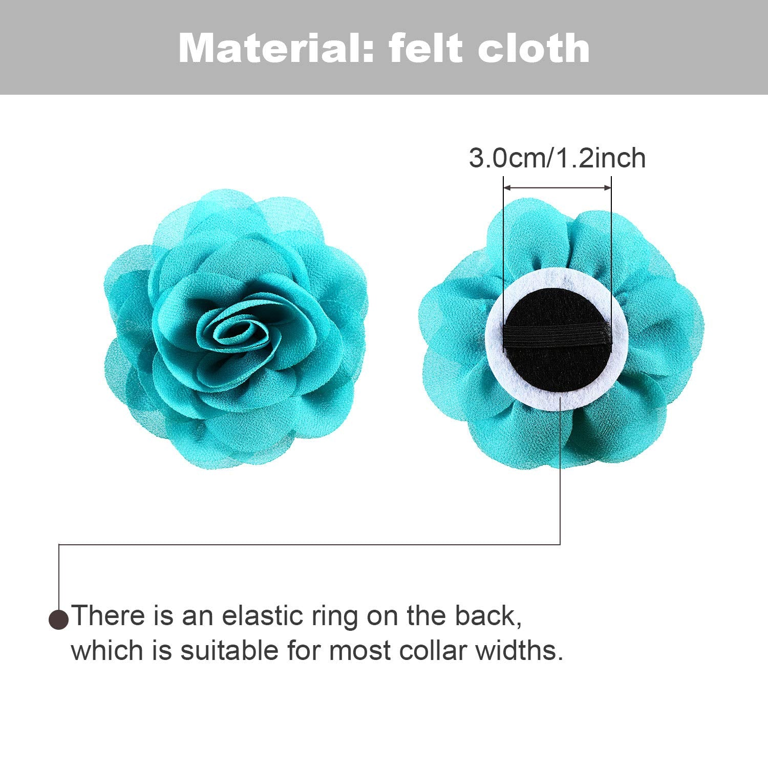 Leinuosen 20 Pcs Flower For Dog Collar Pet Collar Flowers Charms Multi Color Bow Tie For Cat Puppy Dog Grooming Accessories(Colo