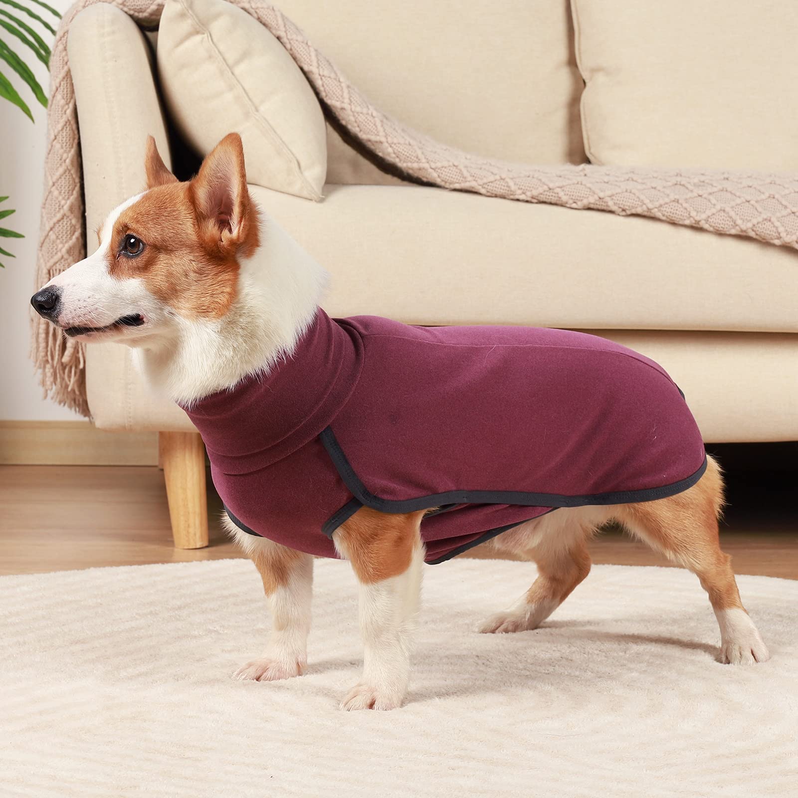 Dog Sweater Pullover Cold Weather Vest For Dogs Dog Sweatshirt Dog Jacket For Indoor And Outdoor Use (X-Small, Wine Red)