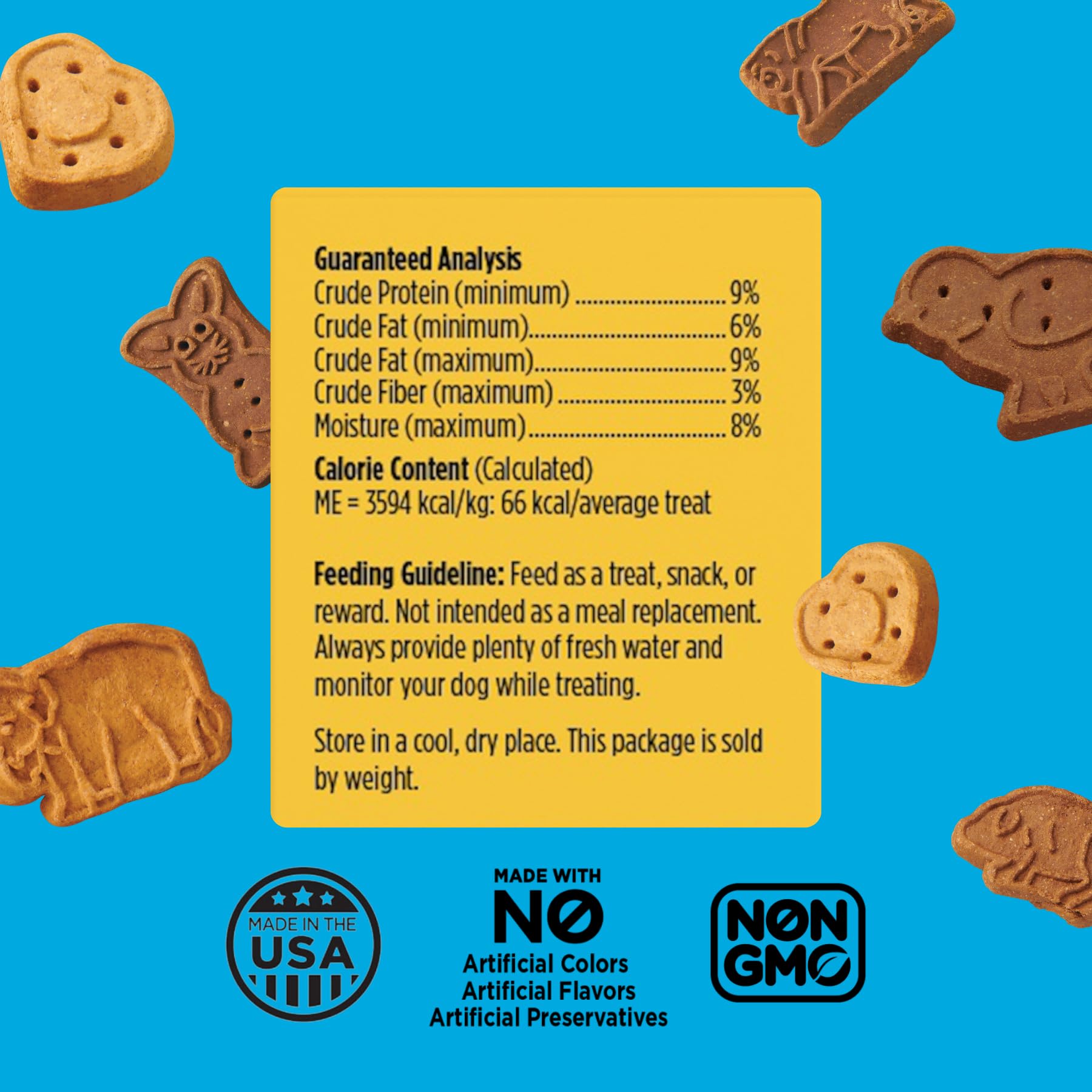 Blue Dog Bakery More Crunch Biscuits Value Box | Large, Bacon, Chicken, Cheese, Peanut Butter | Natural Healthy Dog Treats, 5 Po