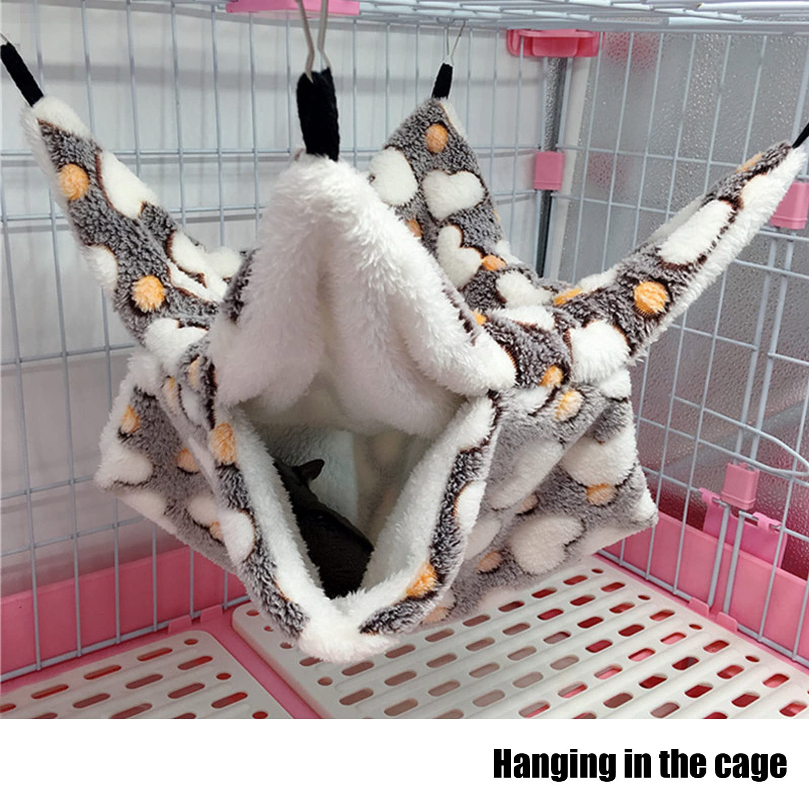 Eismc2 2 Pieces Small Pet Cage Hammock Hanging Tunnel For Small Animals Hanging Bed Cage Guinea Hammock Cage Accessories For Fer